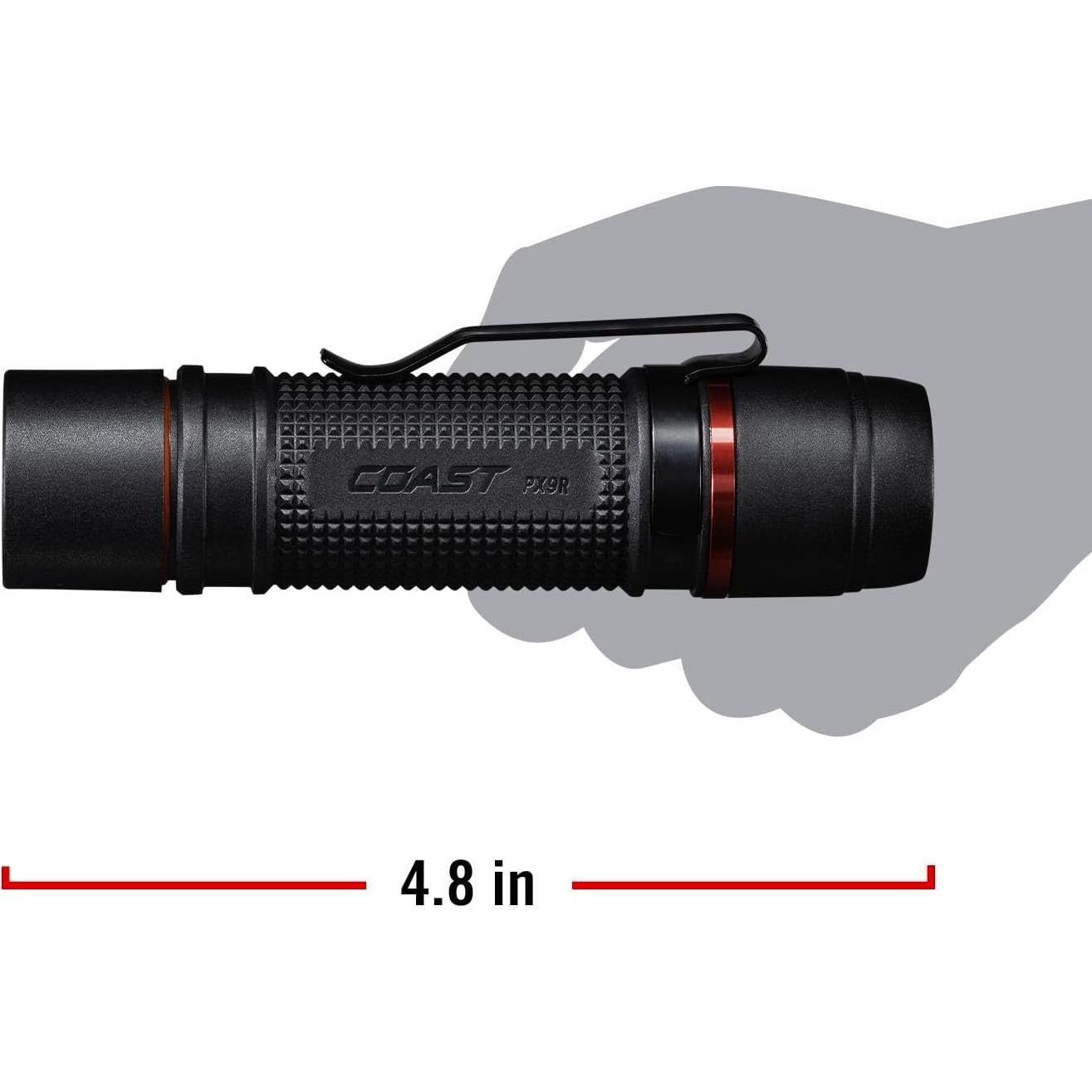 Linterna LED Recargable Coast PX9R 1000 Lúmenes Doble Óptica