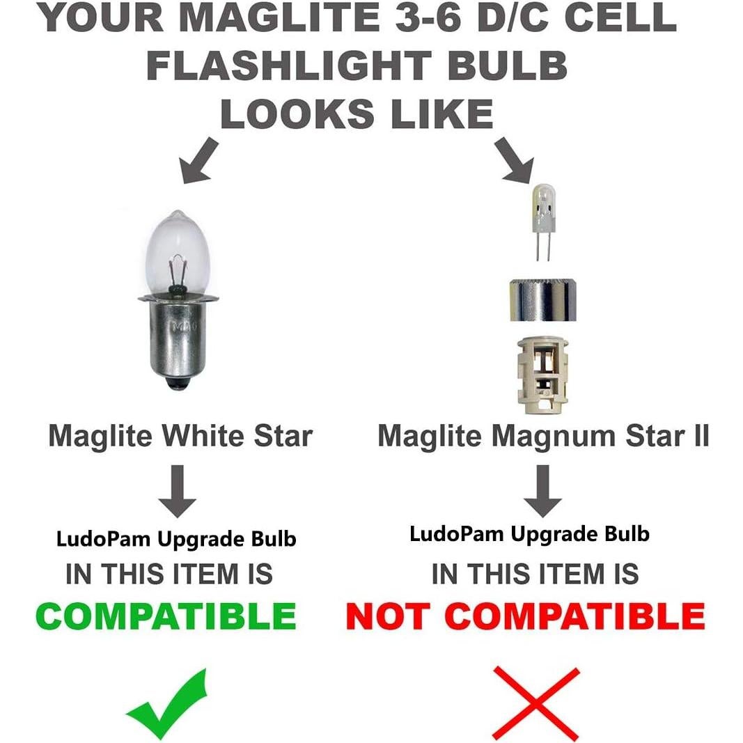Bombilla LED LudoPam XP-G3 para Linterna Maglite 3-6 D/C