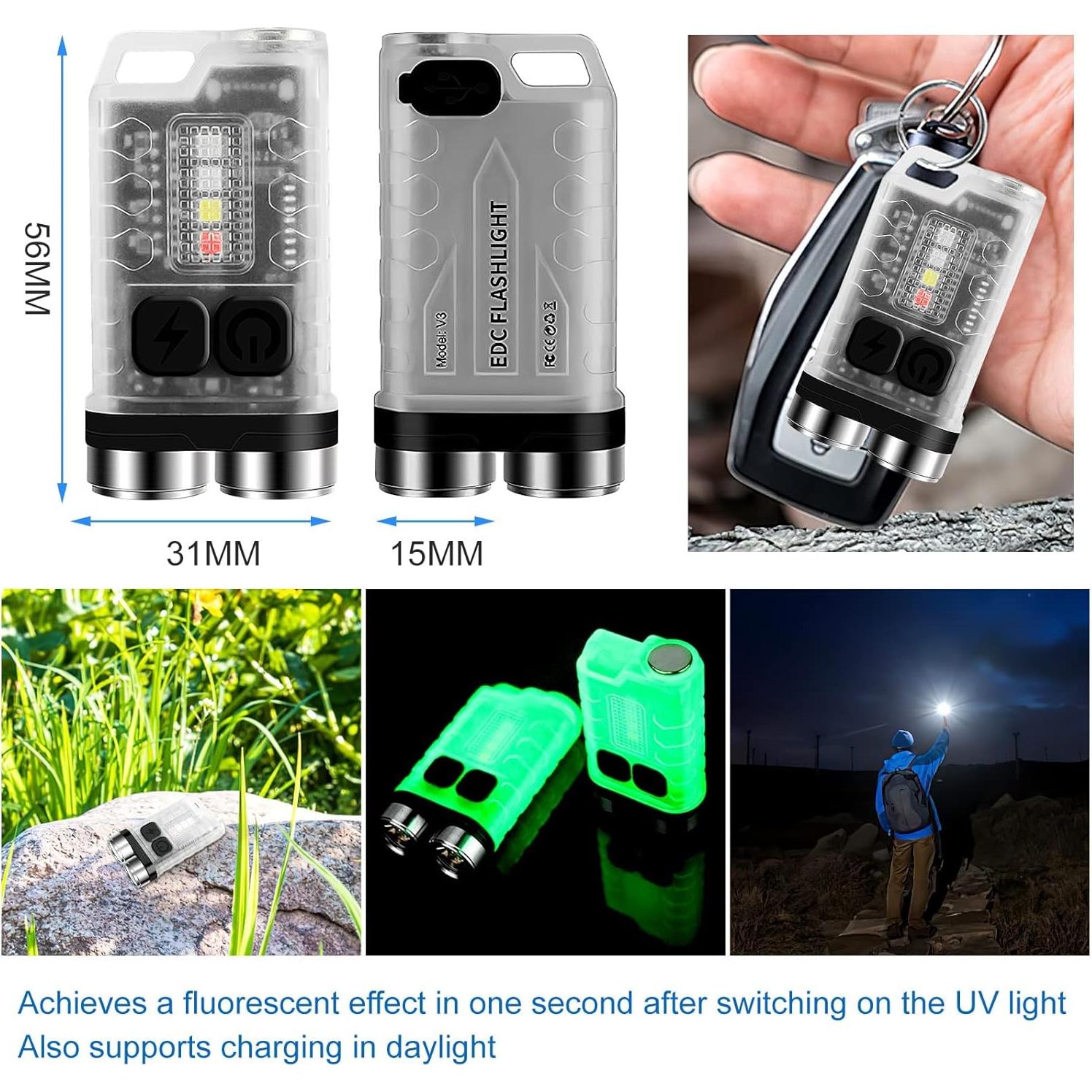 Linterna de Llavero GRABOYY V3 900 Lúmenes Recargable IP65