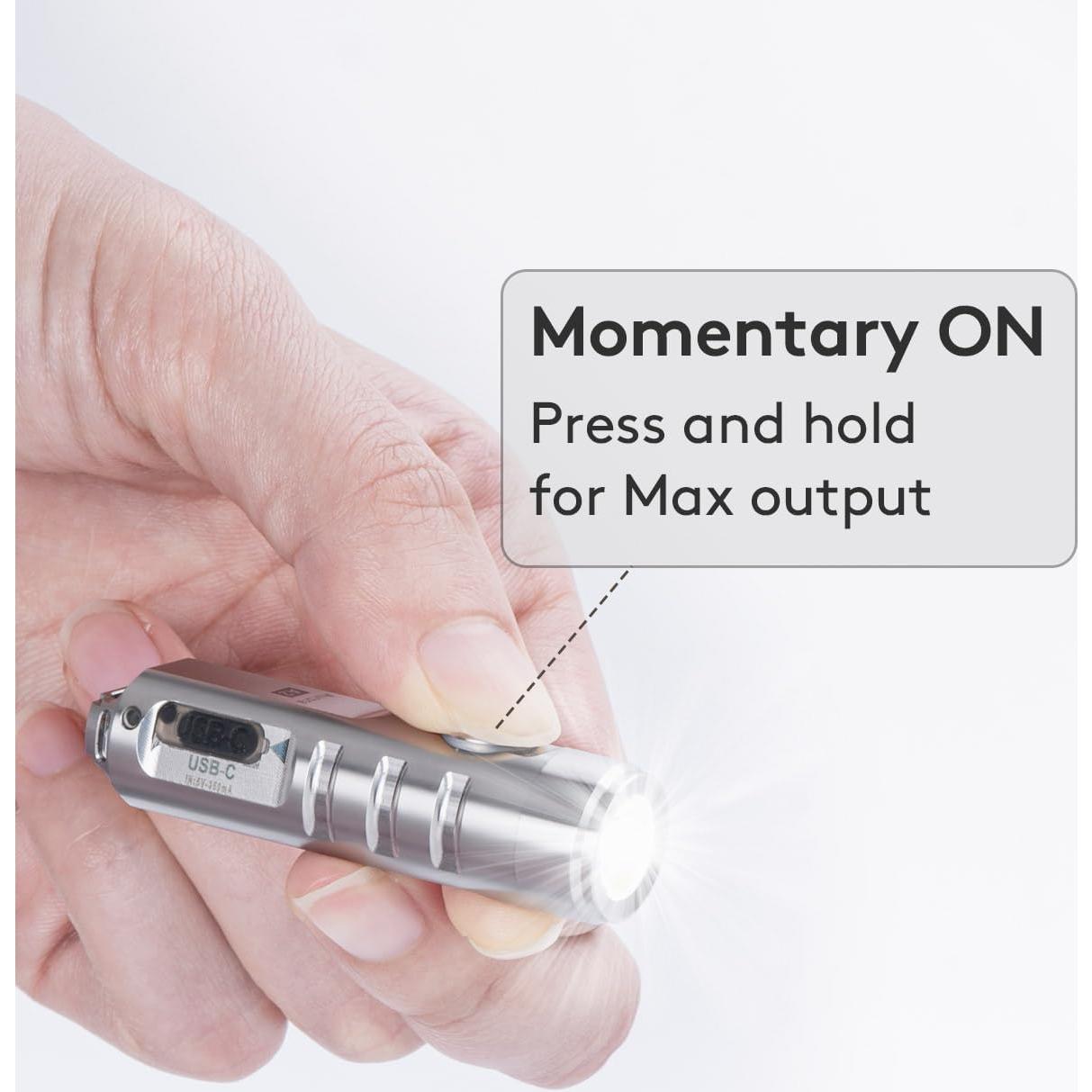 Linterna LED RovyVon A2 de llavero recargable 650 lúmenes