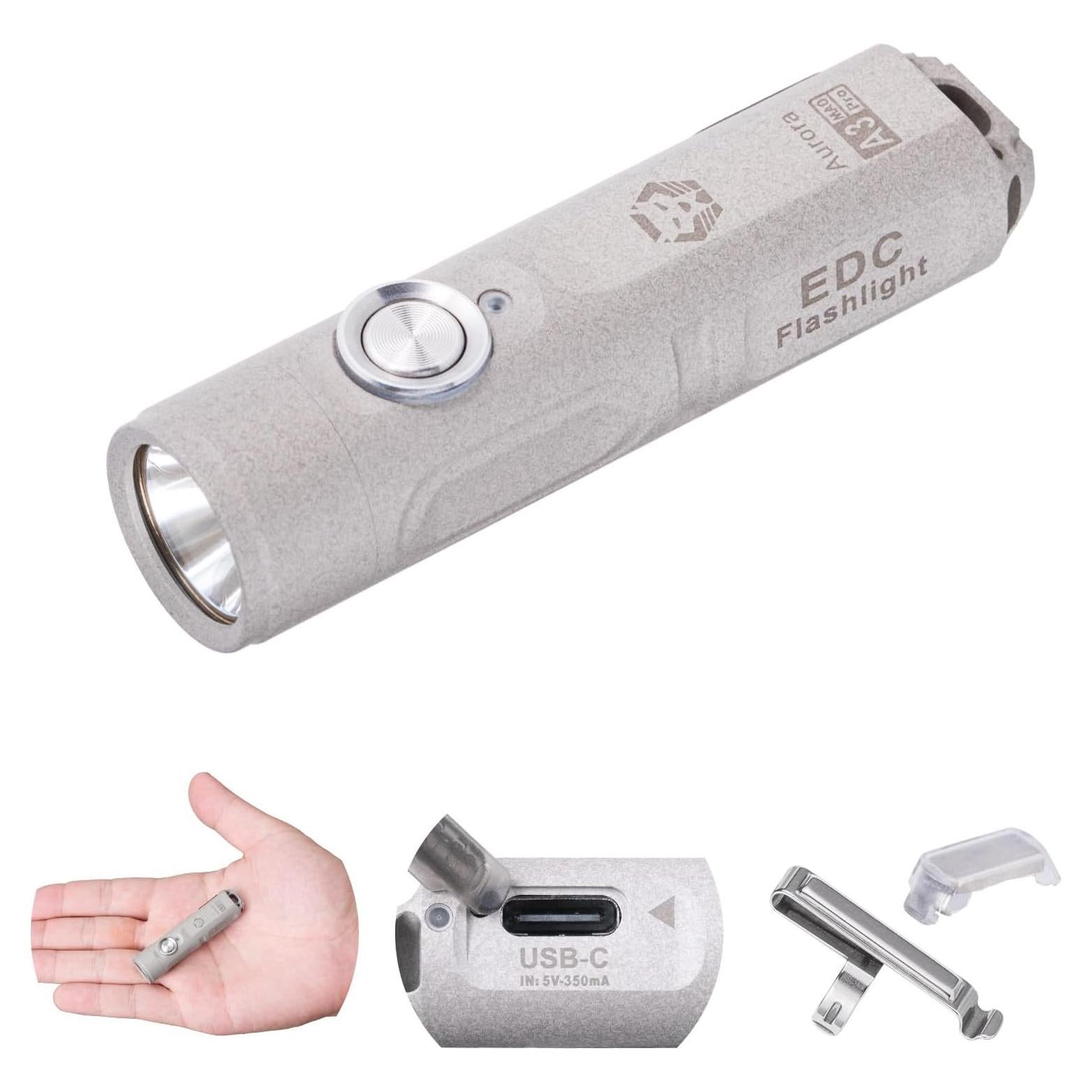 Linterna EDC RovyVon A3 Pro G4 650 Lúmenes USB-C Mármol