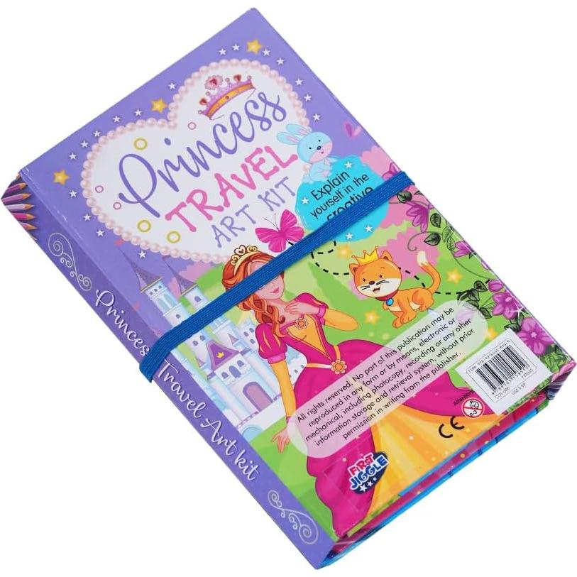 Kit de Arte de Viaje FIRSTJIGGLE Princesa con Lápices y Pegatinas