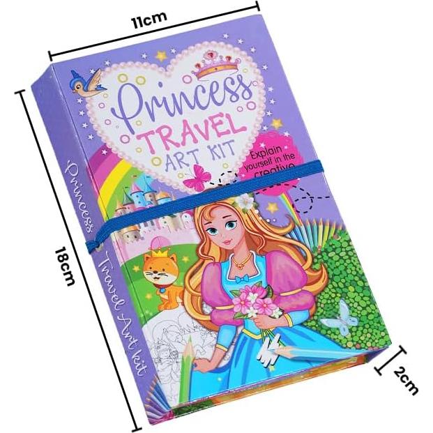 Kit de Arte de Viaje FIRSTJIGGLE Princesa con Lápices y Pegatinas