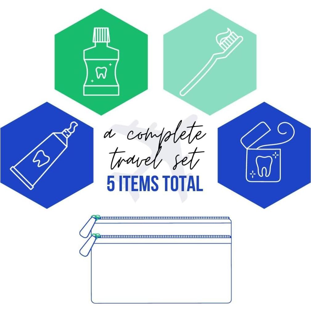 Kit de Viaje Dental Spark Dental Co - Cepillo, Pasta y Hilo