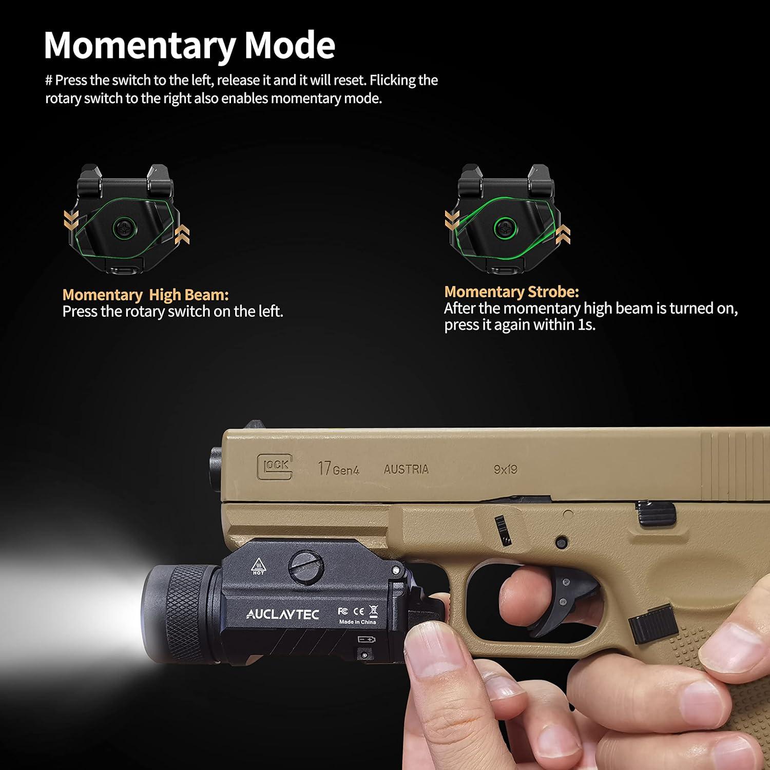 Linterna Táctica AUCLAYTEC G1102-A 1200 Lúmenes LED