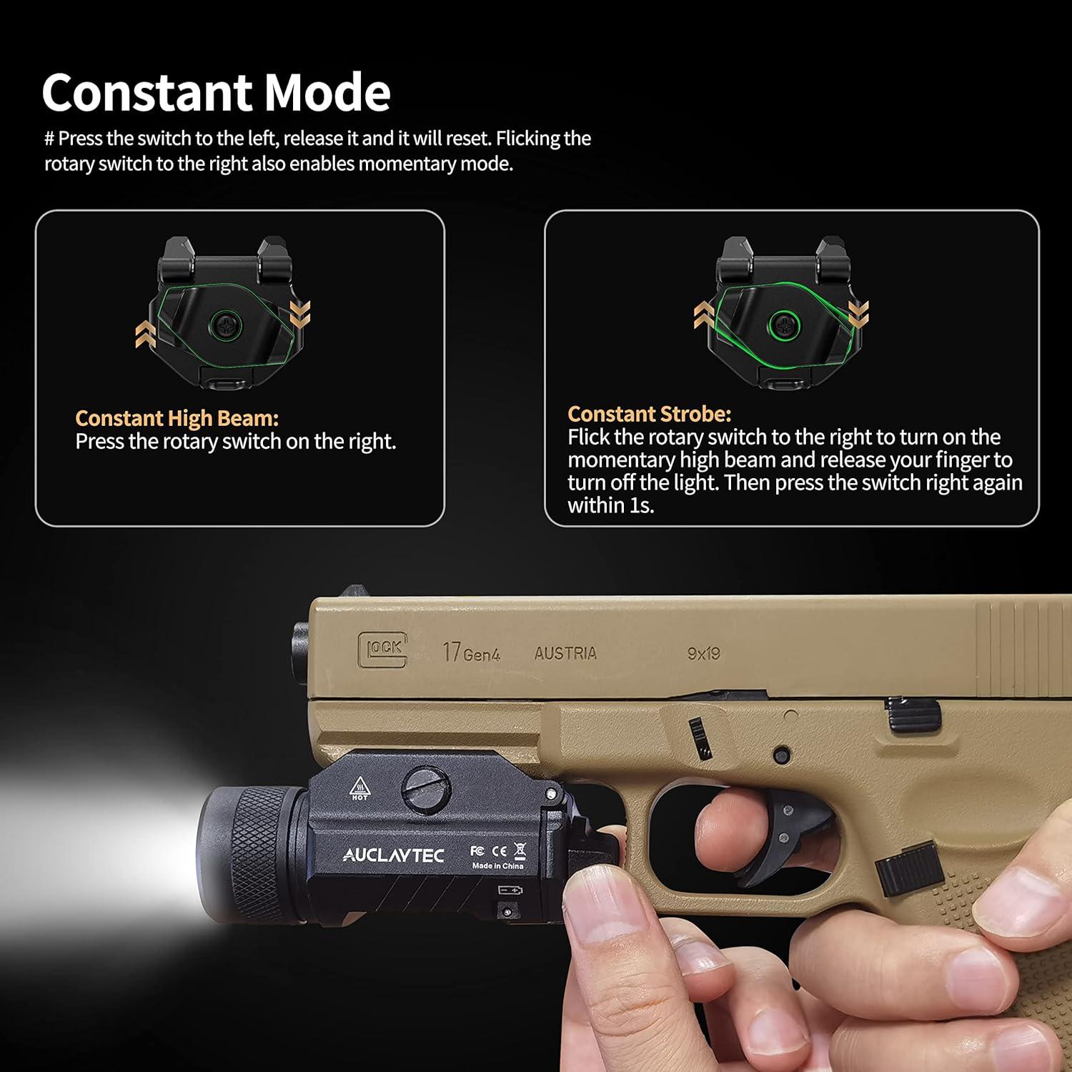 Linterna Táctica AUCLAYTEC G1102-A 1200 Lúmenes LED