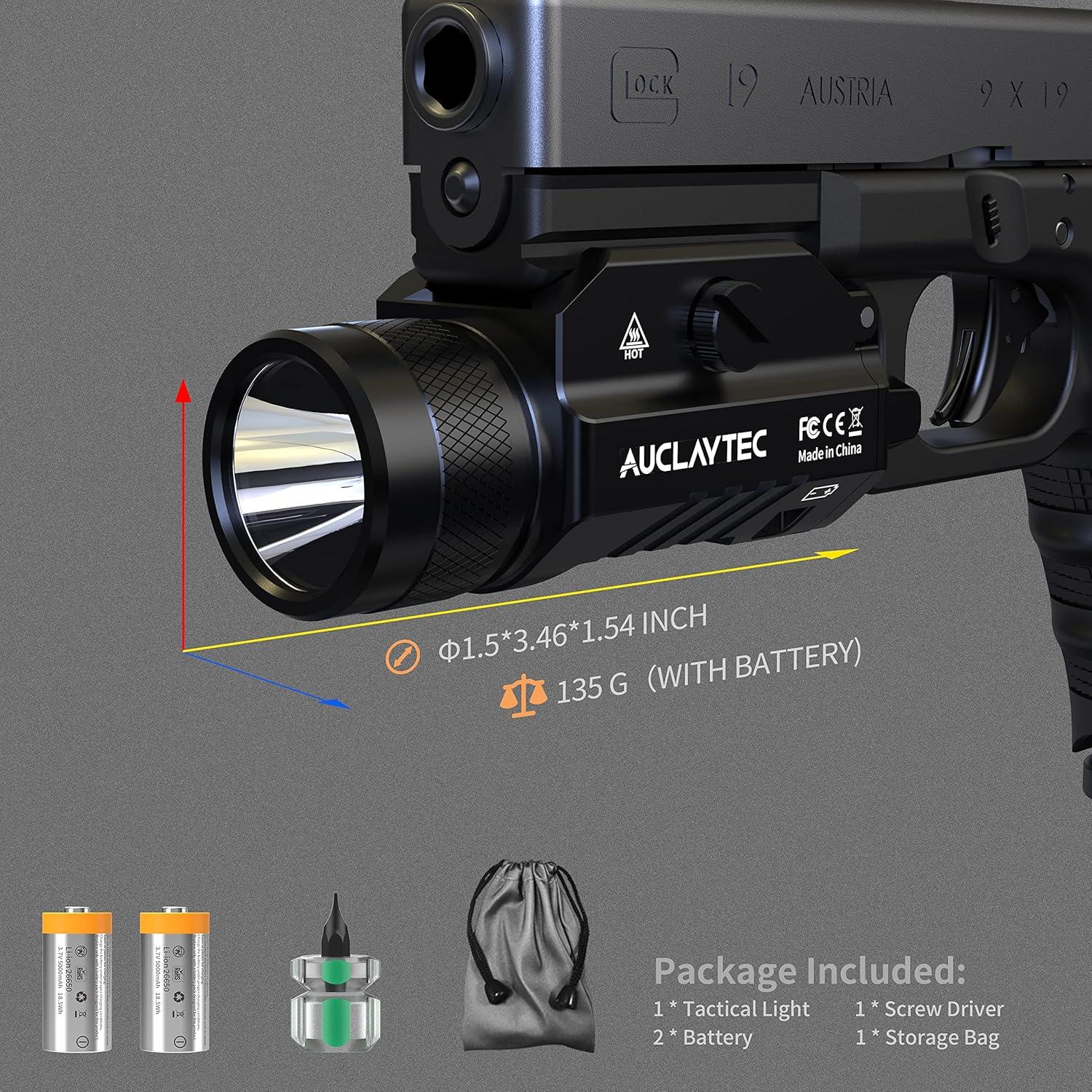 Linterna Táctica AUCLAYTEC G1102-A 1200 Lúmenes LED