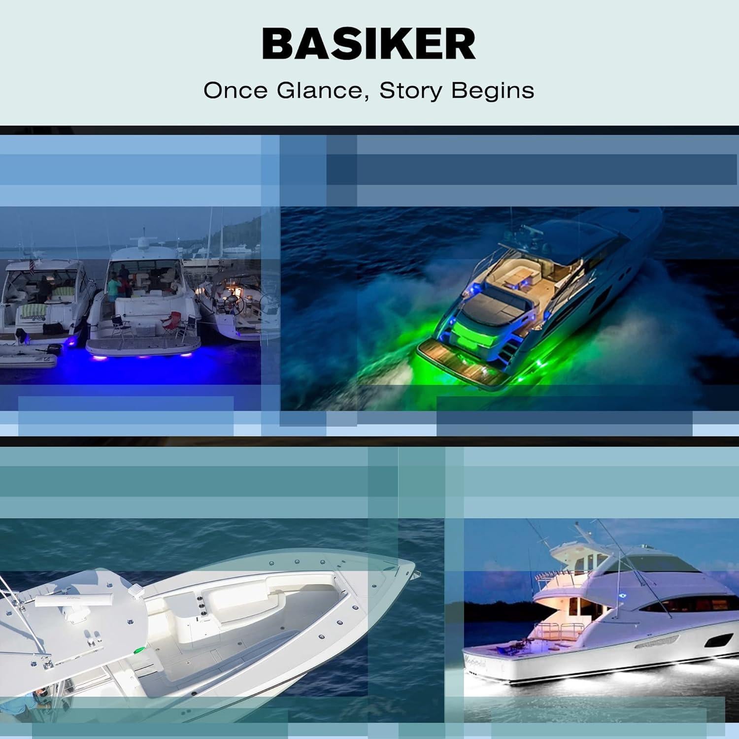 Luces LED Submarinas BASIKER BS4 3000LM IP68 Acero Inoxidable