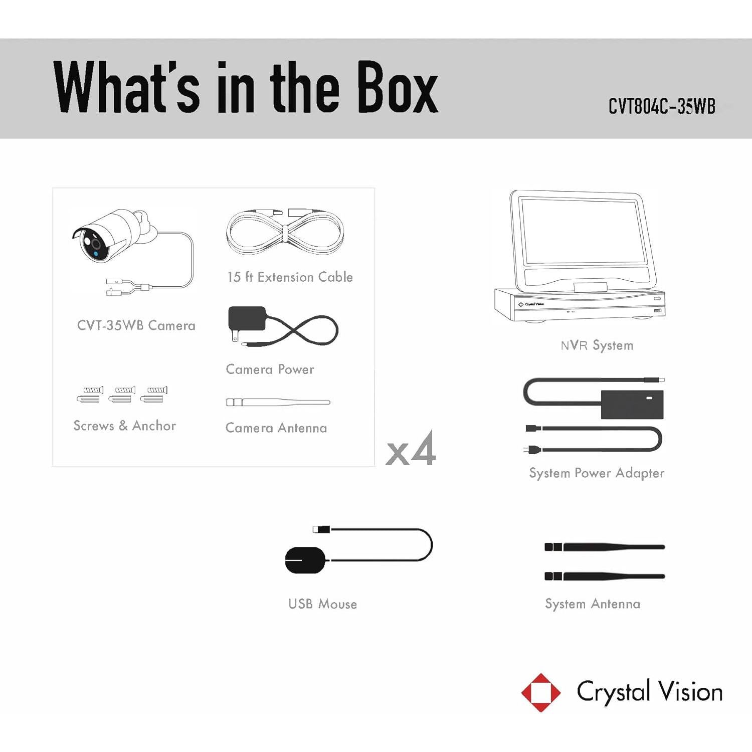 Kit de Cámara de Seguridad 8CH Tecnología de Visión Cristalina