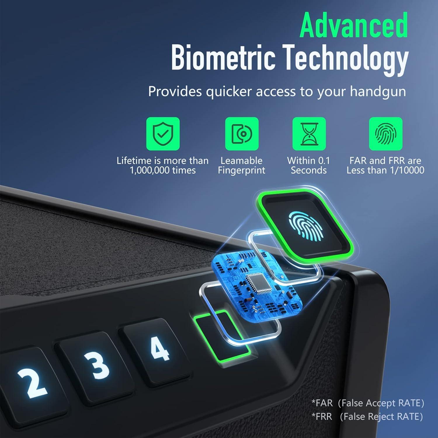 Caja Fuerte Biométrica XDeer S10 para Pistolas - Acceso Rápido