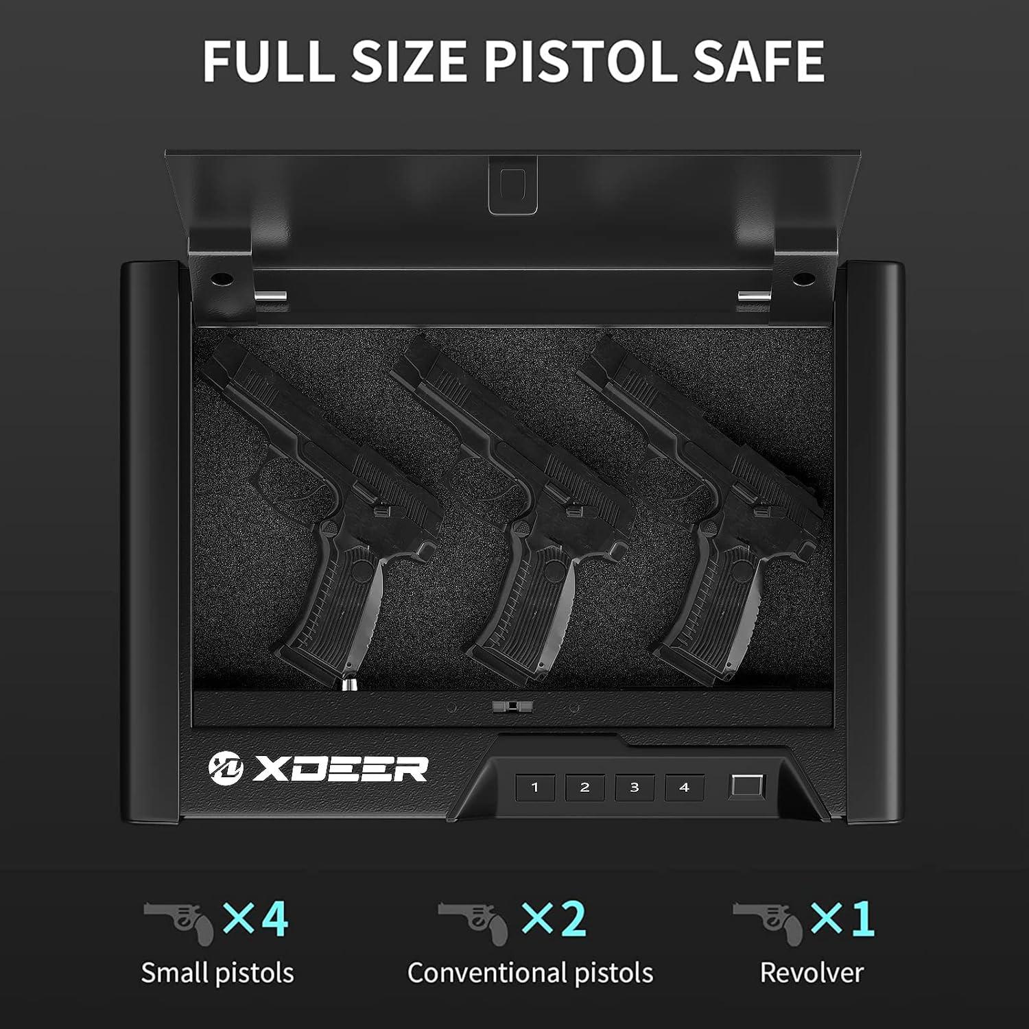 Caja Fuerte Biométrica XDeer S10 para Pistolas - Acceso Rápido