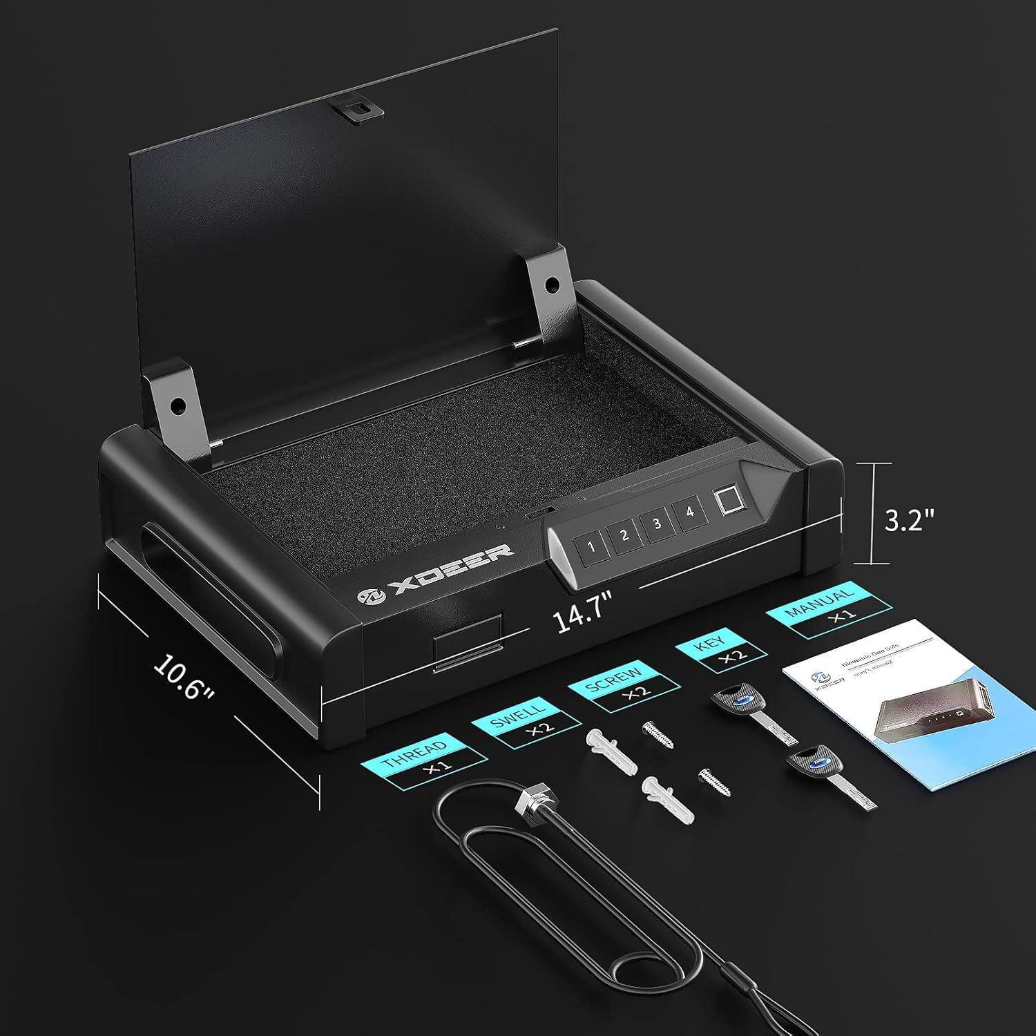 Caja Fuerte Biométrica XDeer S10 para Pistolas - Acceso Rápido