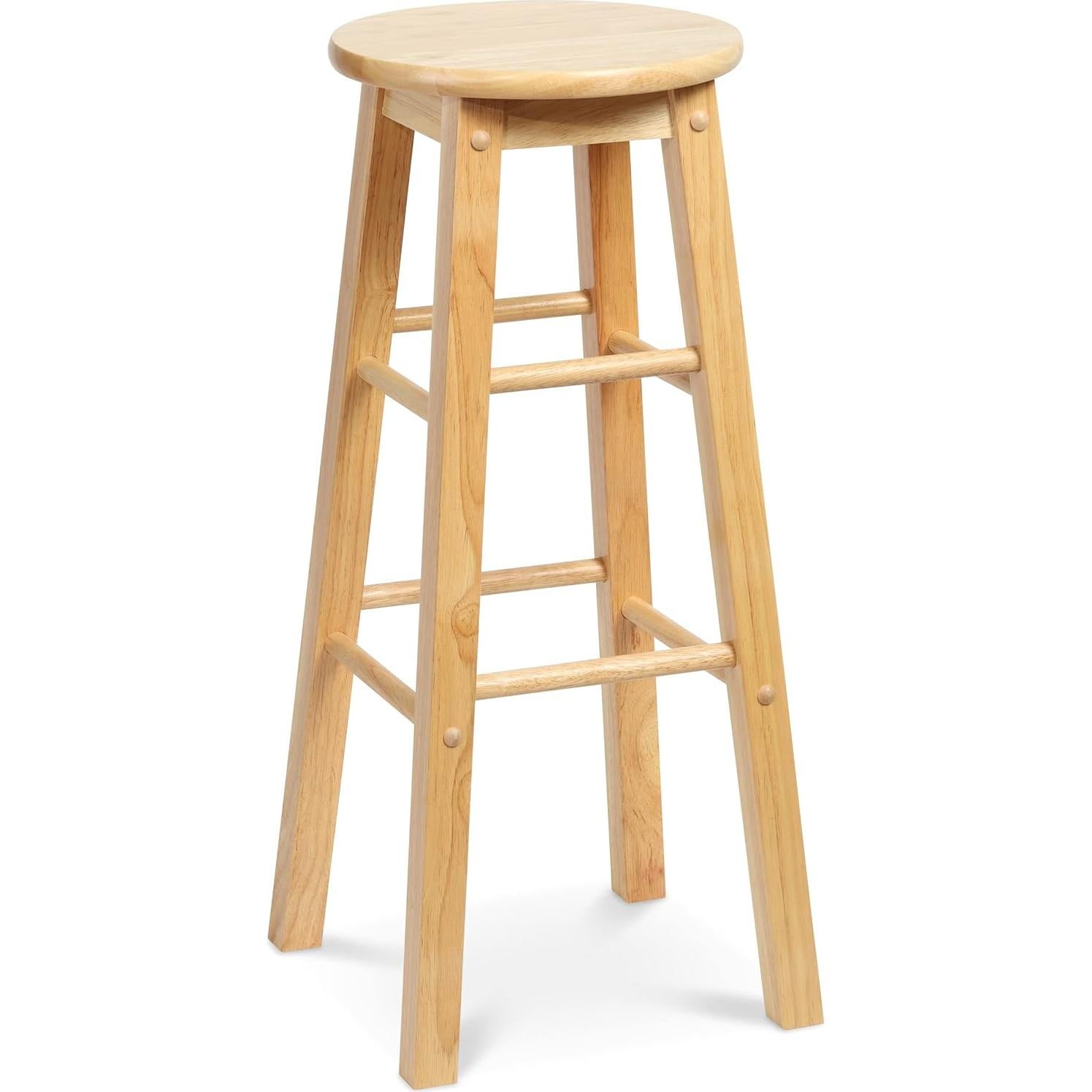 Taburetes de Bar PJ Wood Natural 73.66 cm Juego de 2