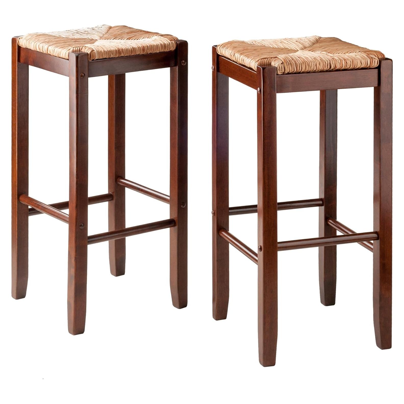 Conjunto de Taburetes de Bar Winsome Kaden 2 Piezas Nogal