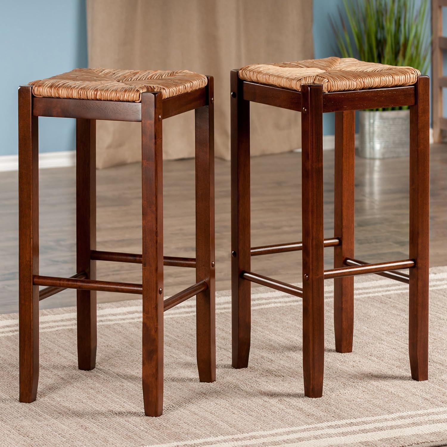 Conjunto de Taburetes de Bar Winsome Kaden 2 Piezas Nogal