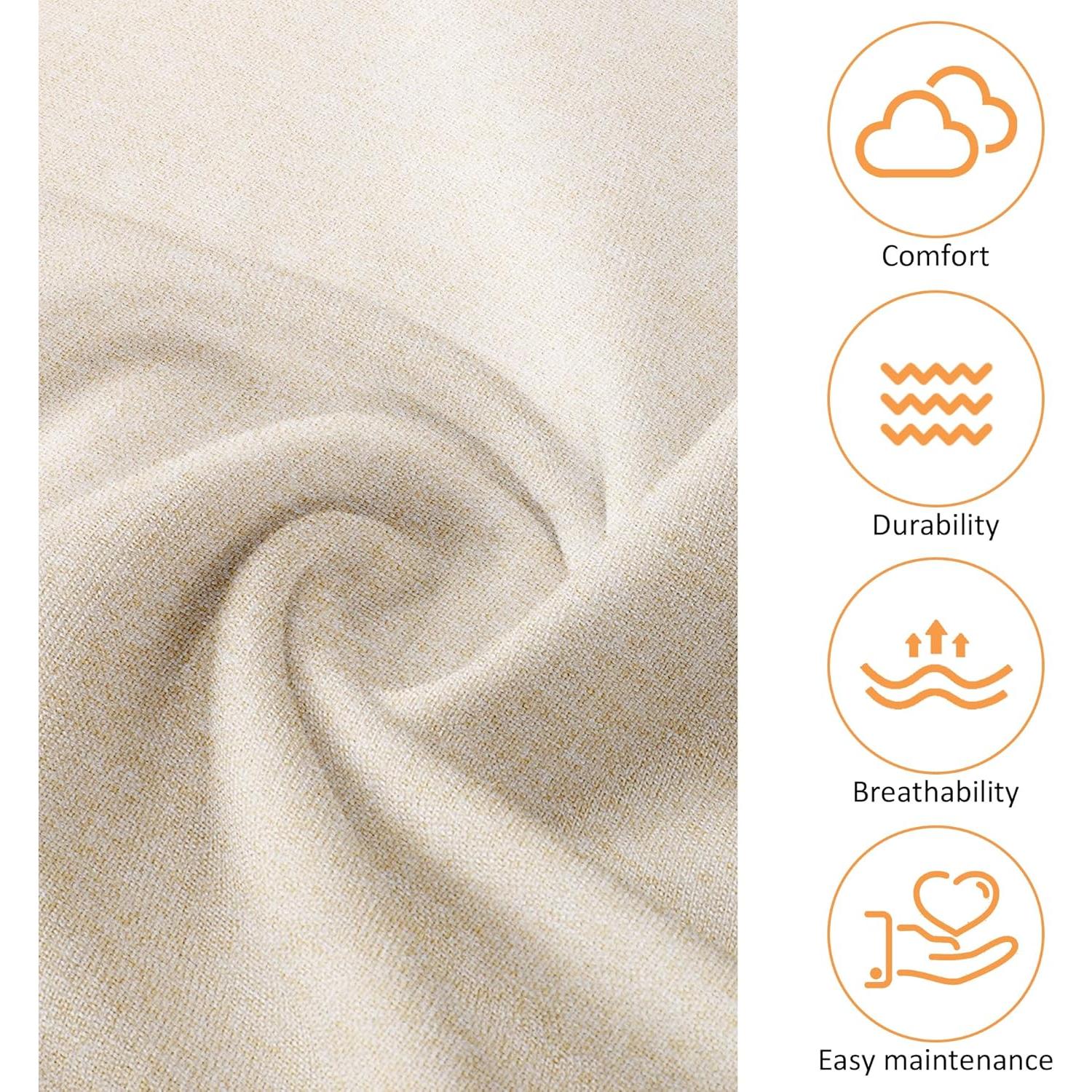 Taburetes de Bar GOTMINSI 4PCS Beige 24" (61 cm) Madera