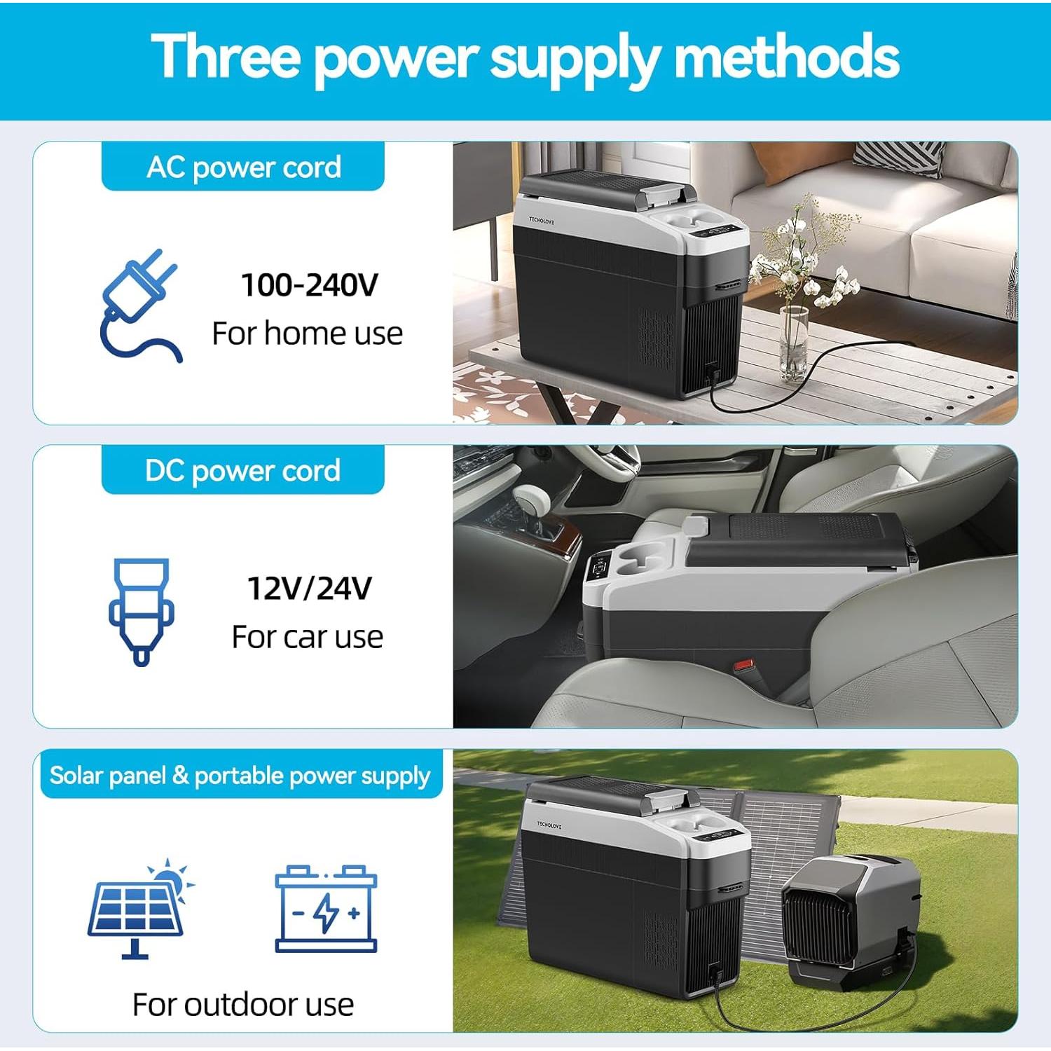 Nevera Portátil Eléctrica Tecnolove 18L 12V/110V para Coche