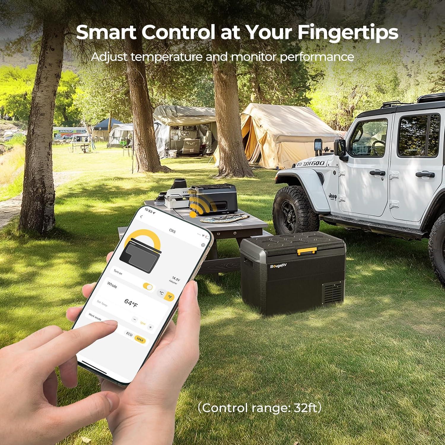 Refrigerador Portátil BougeRV CRS 42QT -20 a 20°C 12V/24V