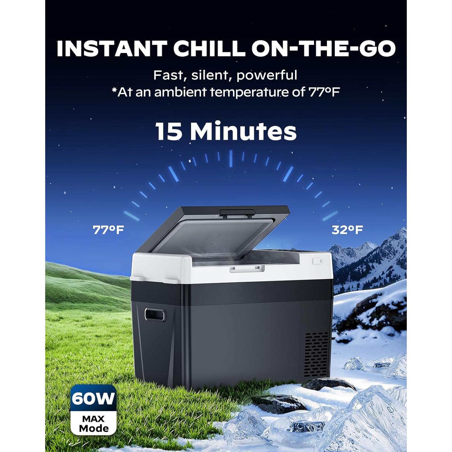 Refrigerador de Auto Marsail MSCAF02B-32, 32QT, Negro