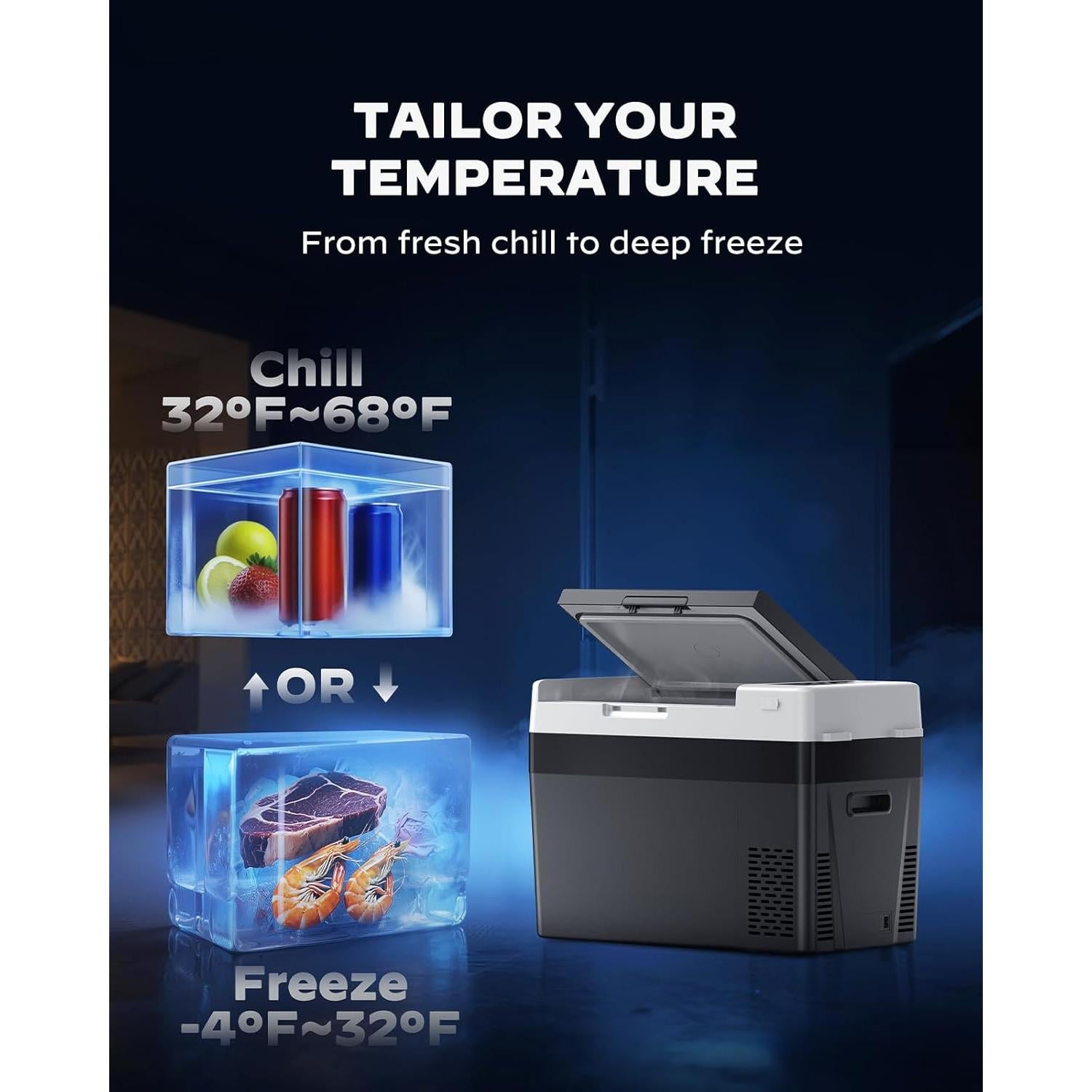 Refrigerador de Auto Marsail MSCAF02B-32, 32QT, Negro