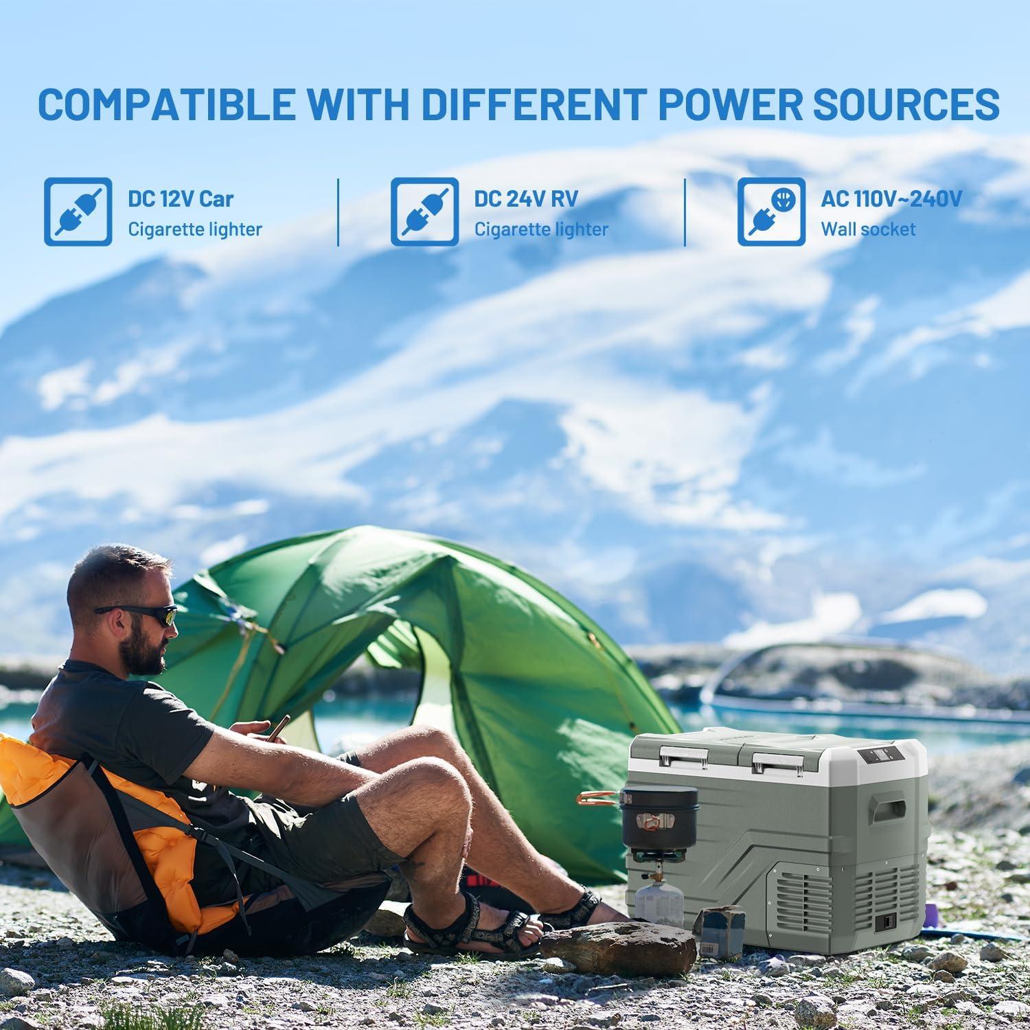 Refrigerador Portátil Alpicool NLS45 31.3L 12V Doble Zona