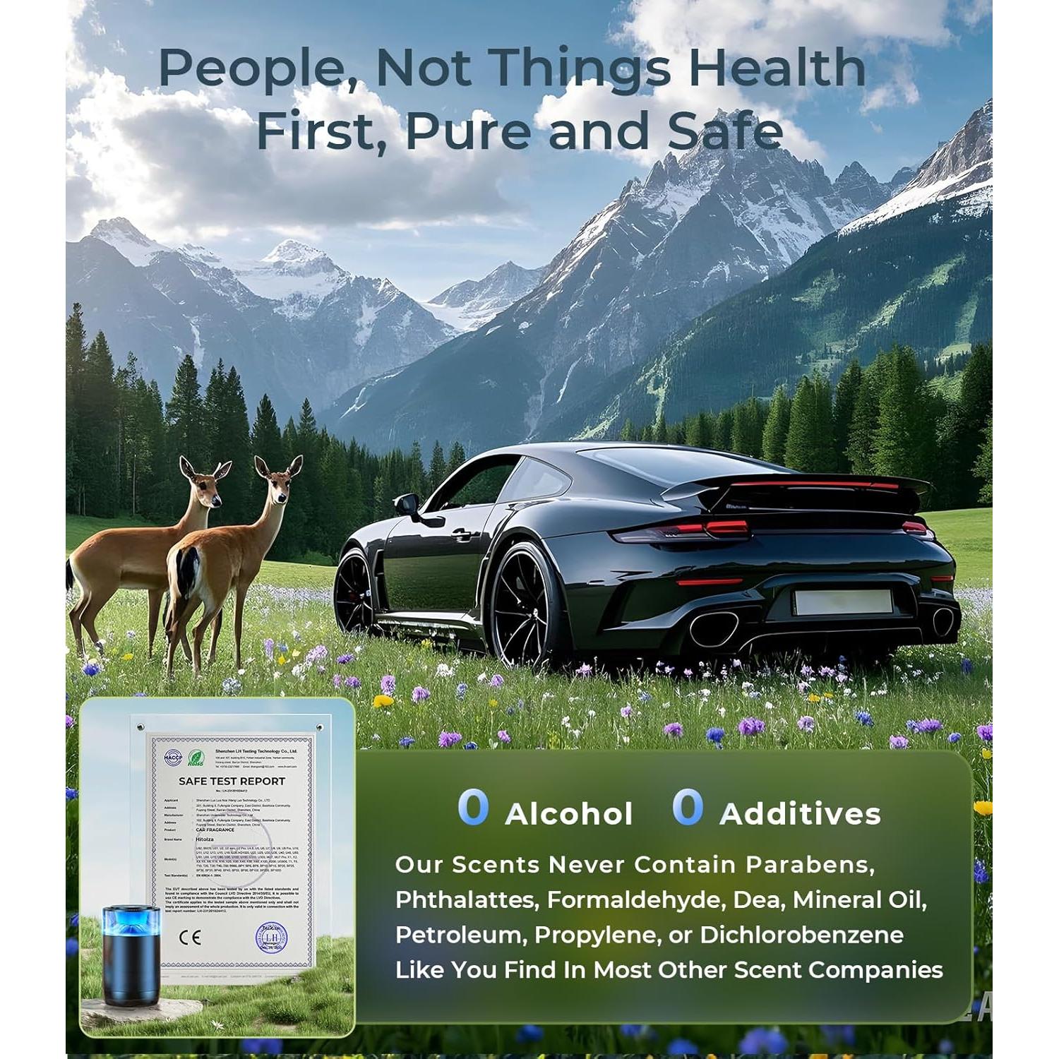 Ambientador de Aire para Autos Hitolza - Flor de Sakura, 6 Meses