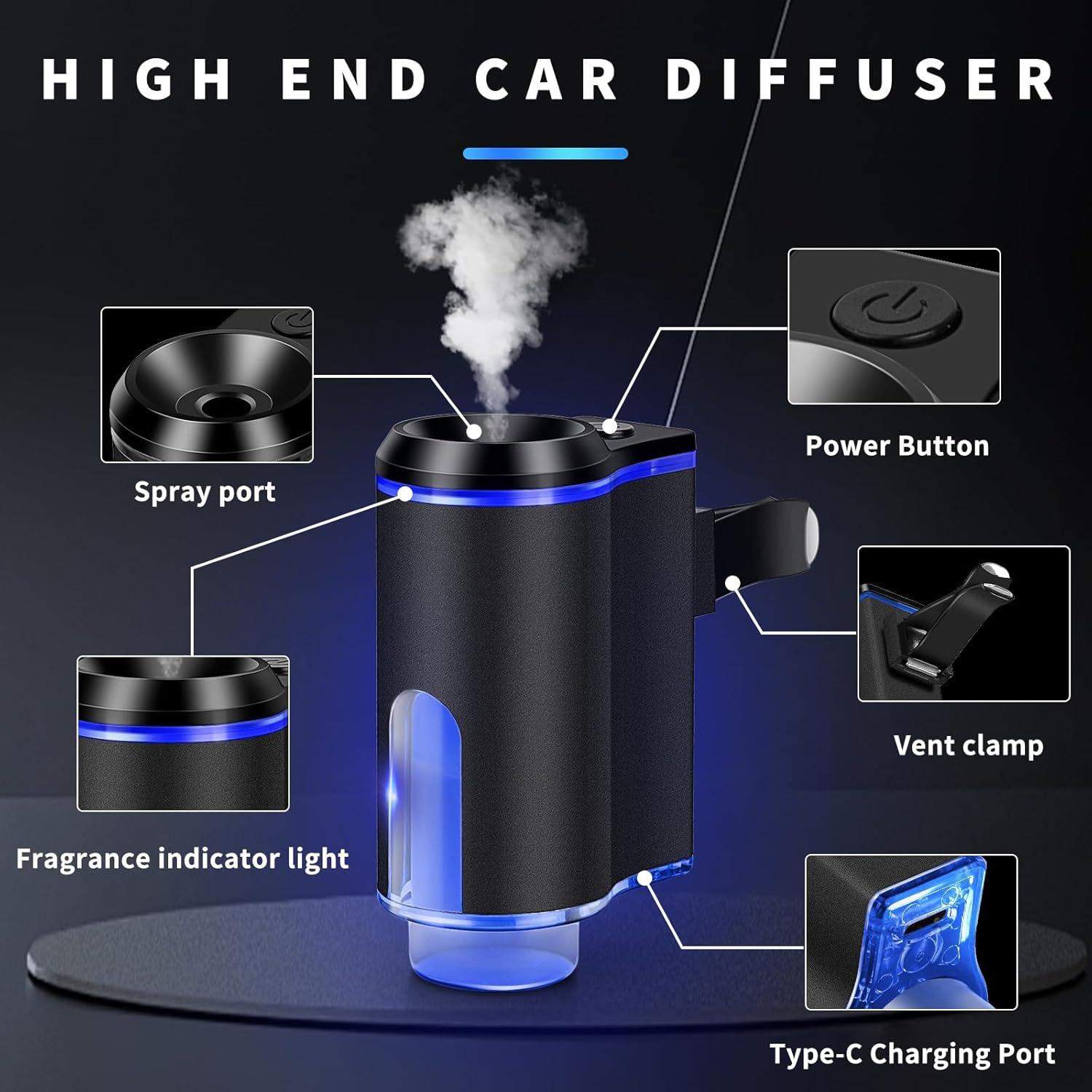 Difusor de aire fresco inteligente Kwak para coche, negro, pequeño