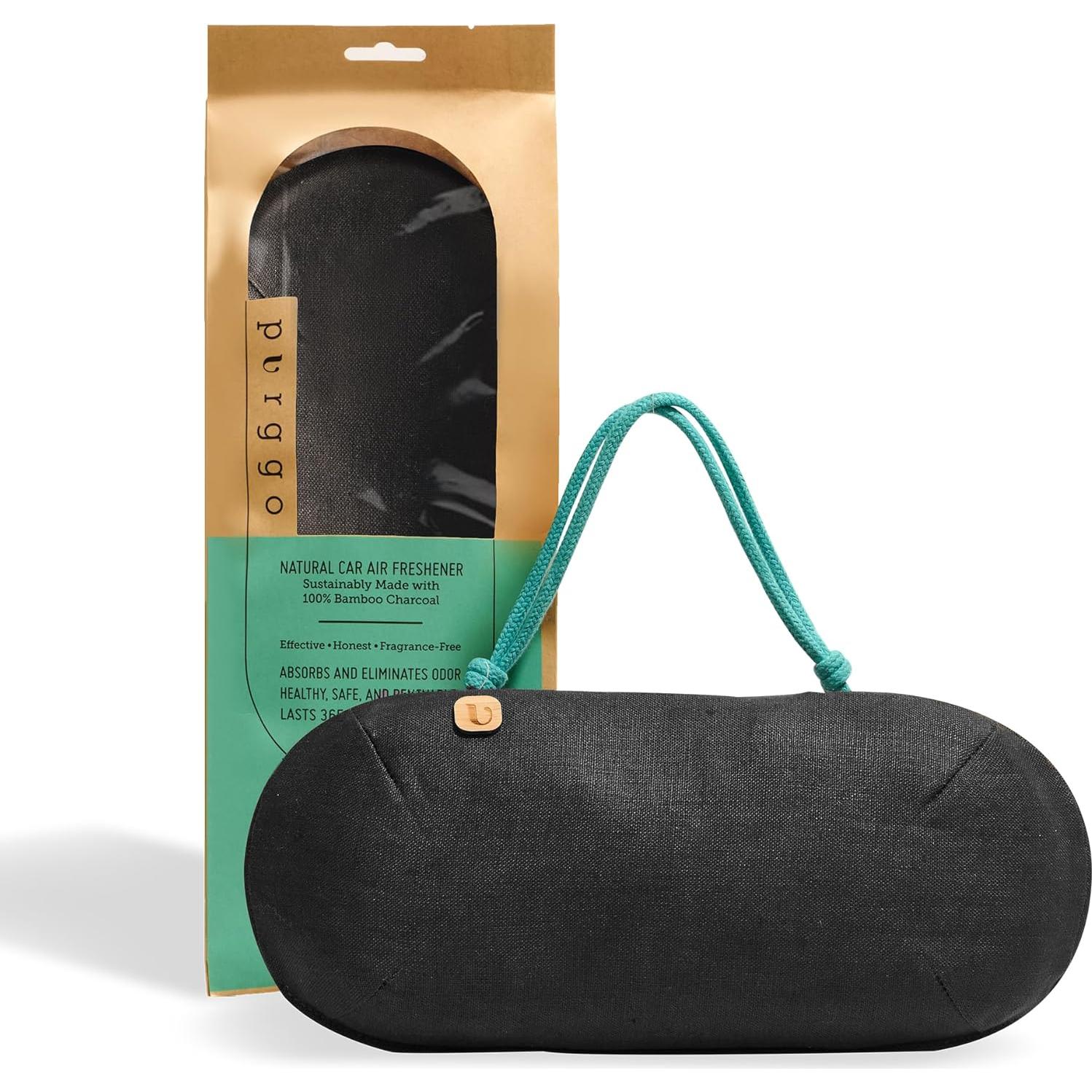 Ambientador de Auto PURGGO 100% Carbón de Bambú Sin Químicos