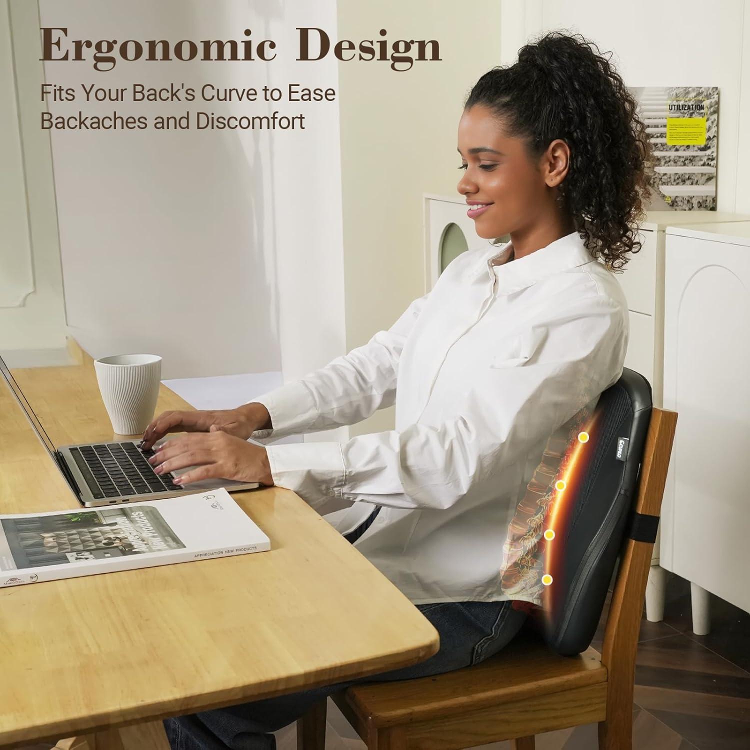 Masajeador de Espalda Shiatsu CuPiLo CPL-2251-BLK 4D Inalámbrico