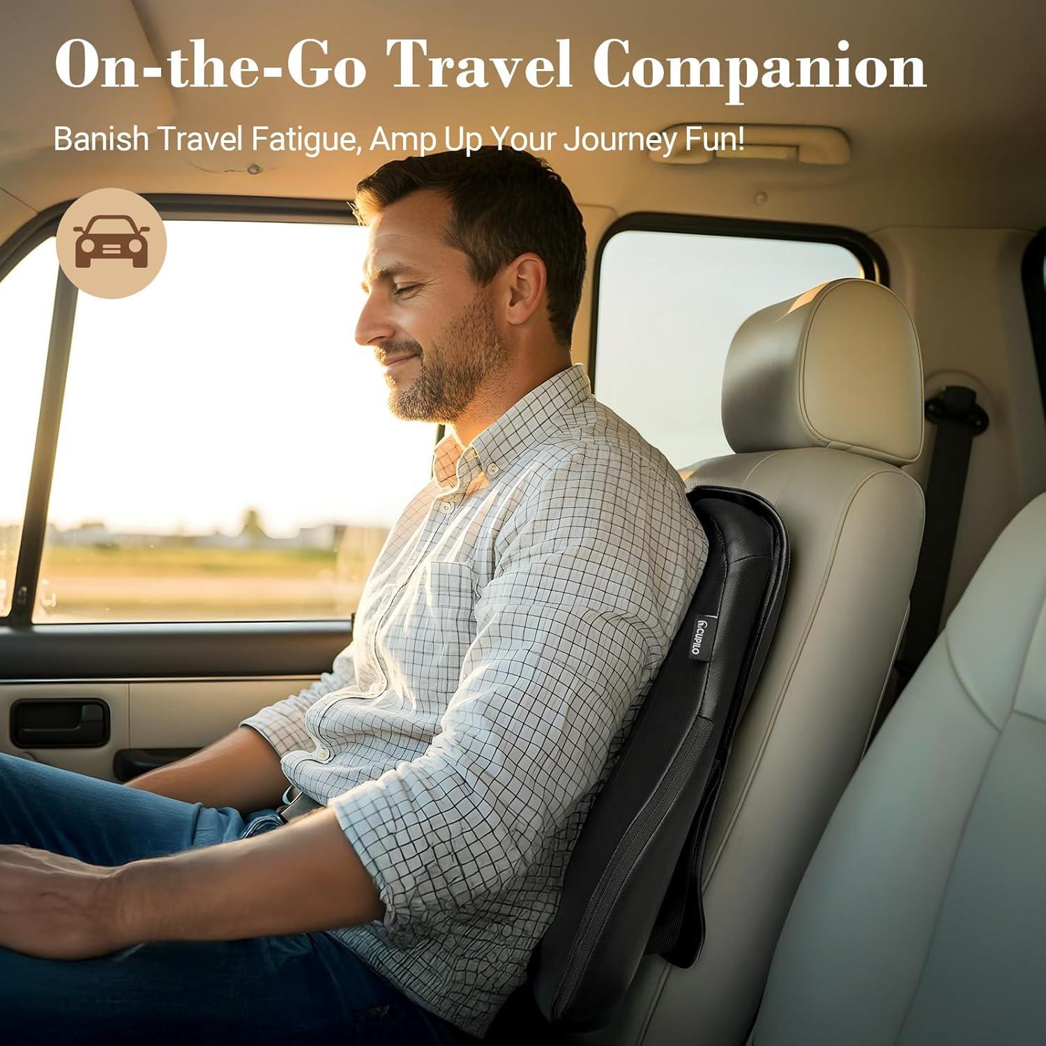 Masajeador de Espalda Shiatsu CuPiLo CPL-2251-BLK 4D Inalámbrico