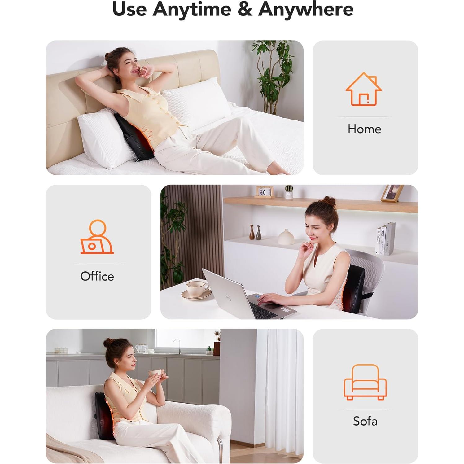 Masajeador de Espalda y Cuello COPYJOY C7 con Calor 3D