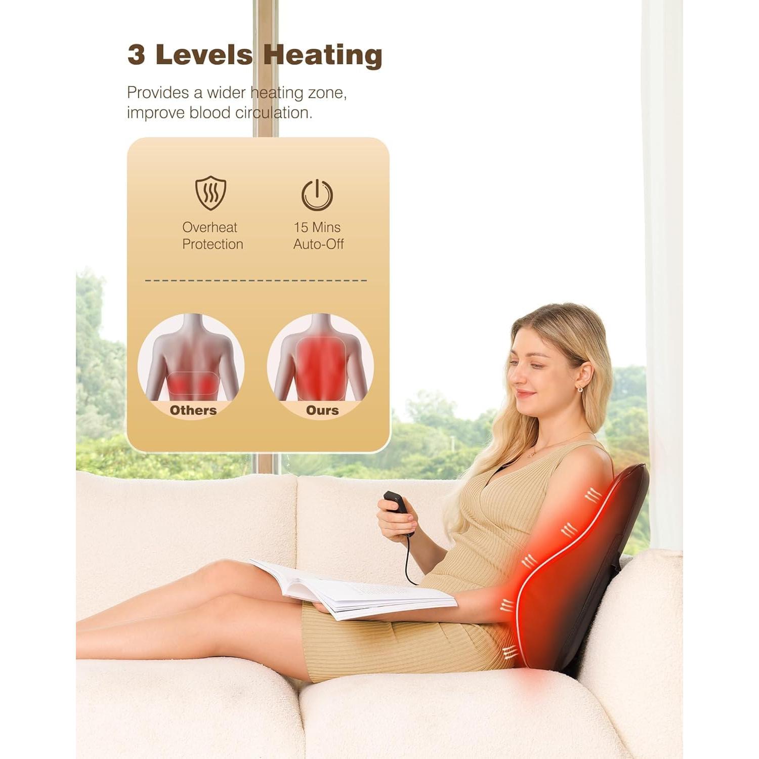 Masajeador de Espalda KINGJOY M9 con Calor y Amasado 3D