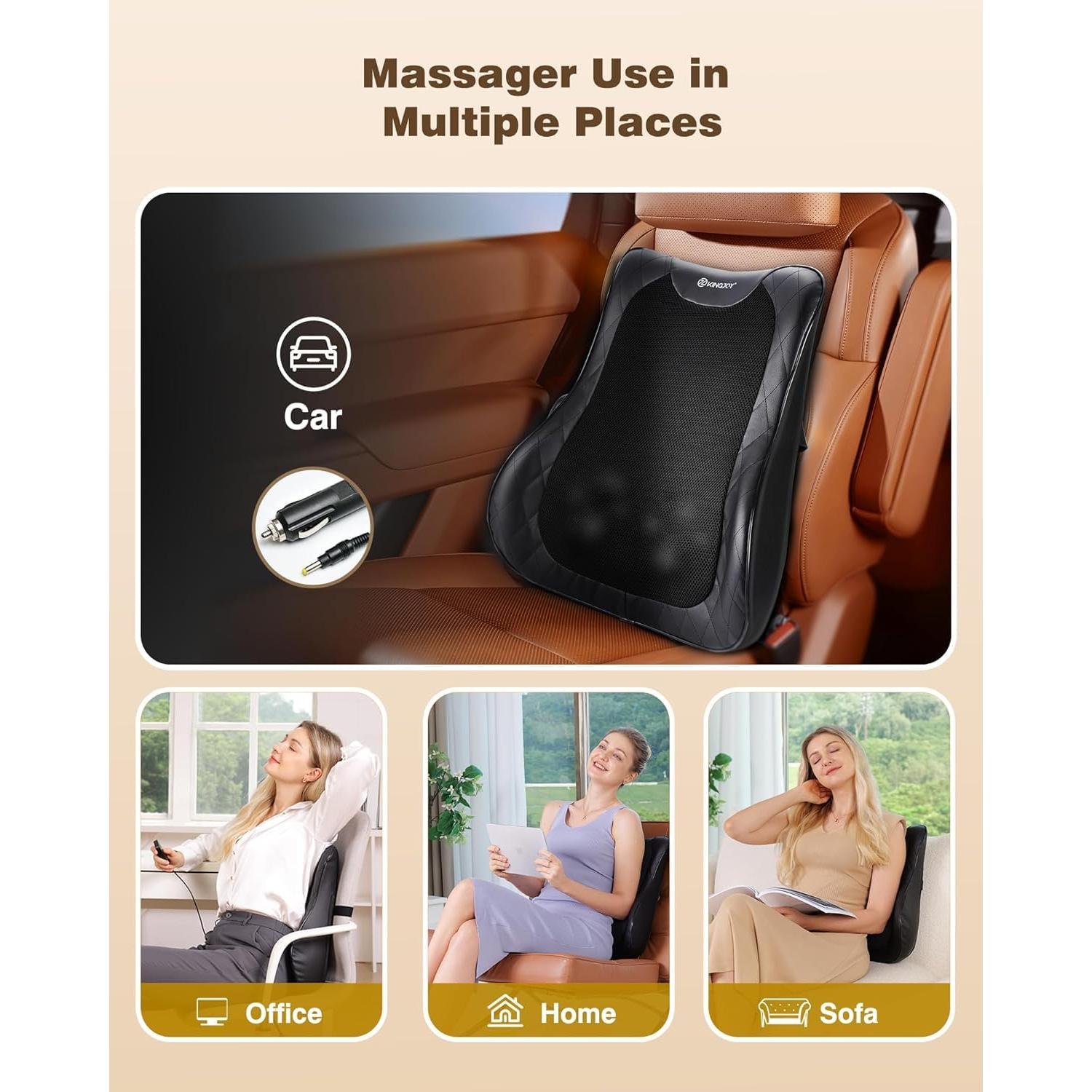 Masajeador de Espalda KINGJOY M9 con Calor y Amasado 3D