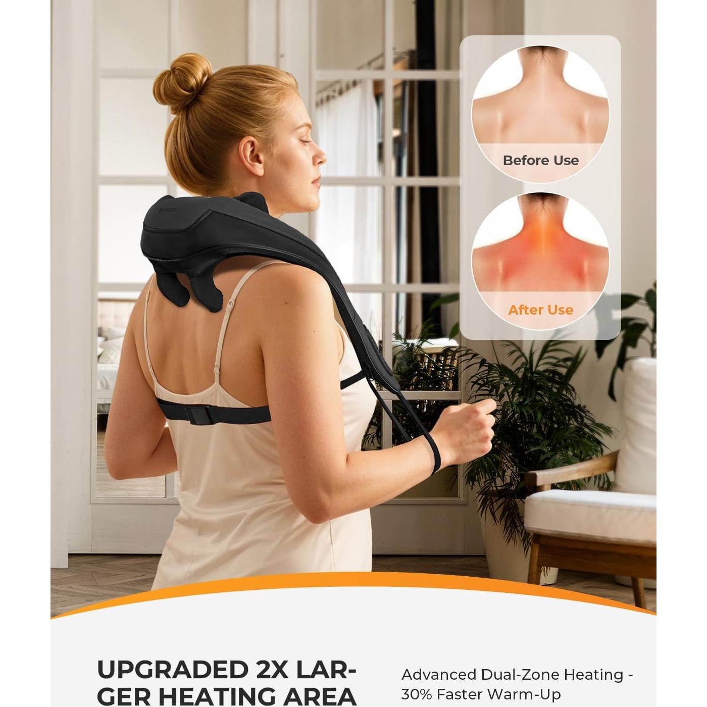 Masajeador de Cuello Inalámbrico CooCoCo con Calor 6D