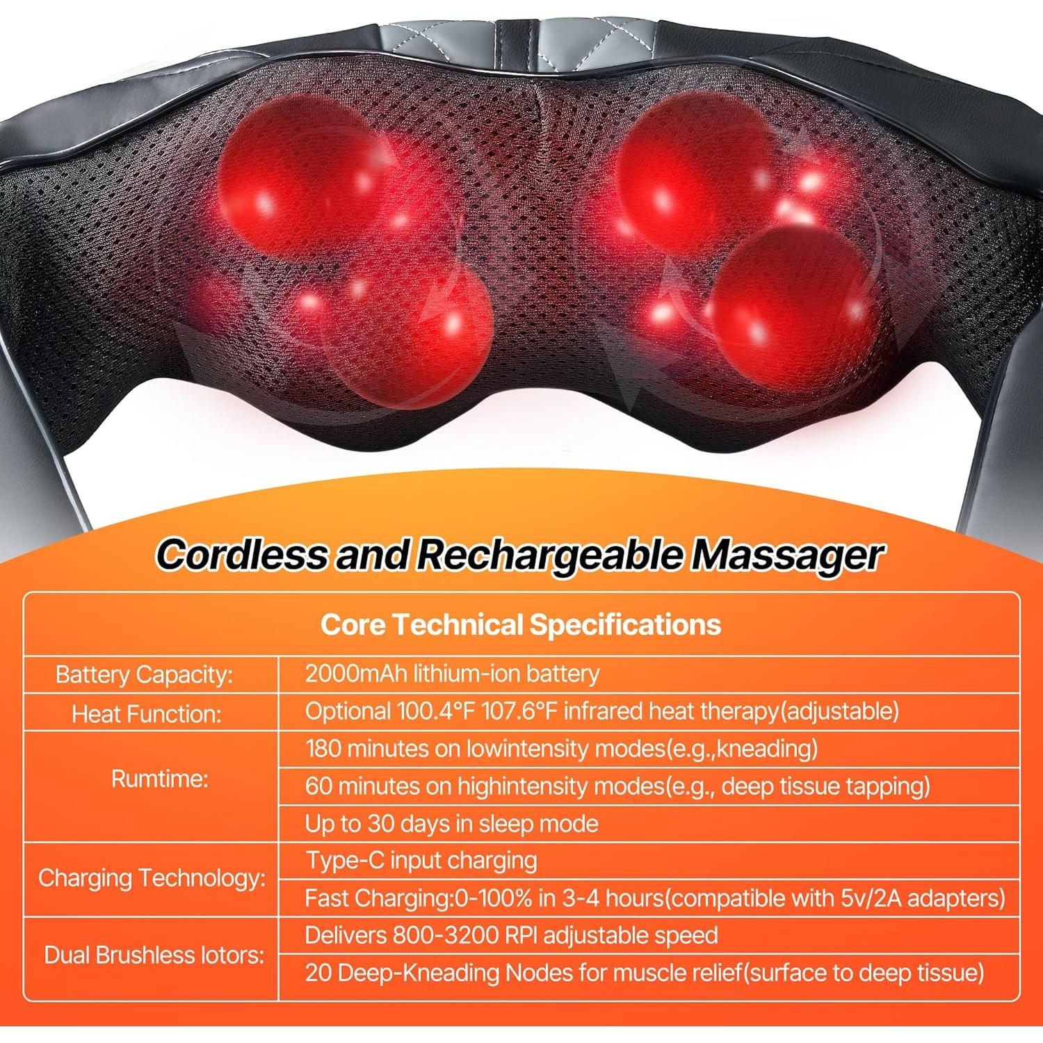 Masajeador de Cuello y Hombros Elomol 5D con Calor