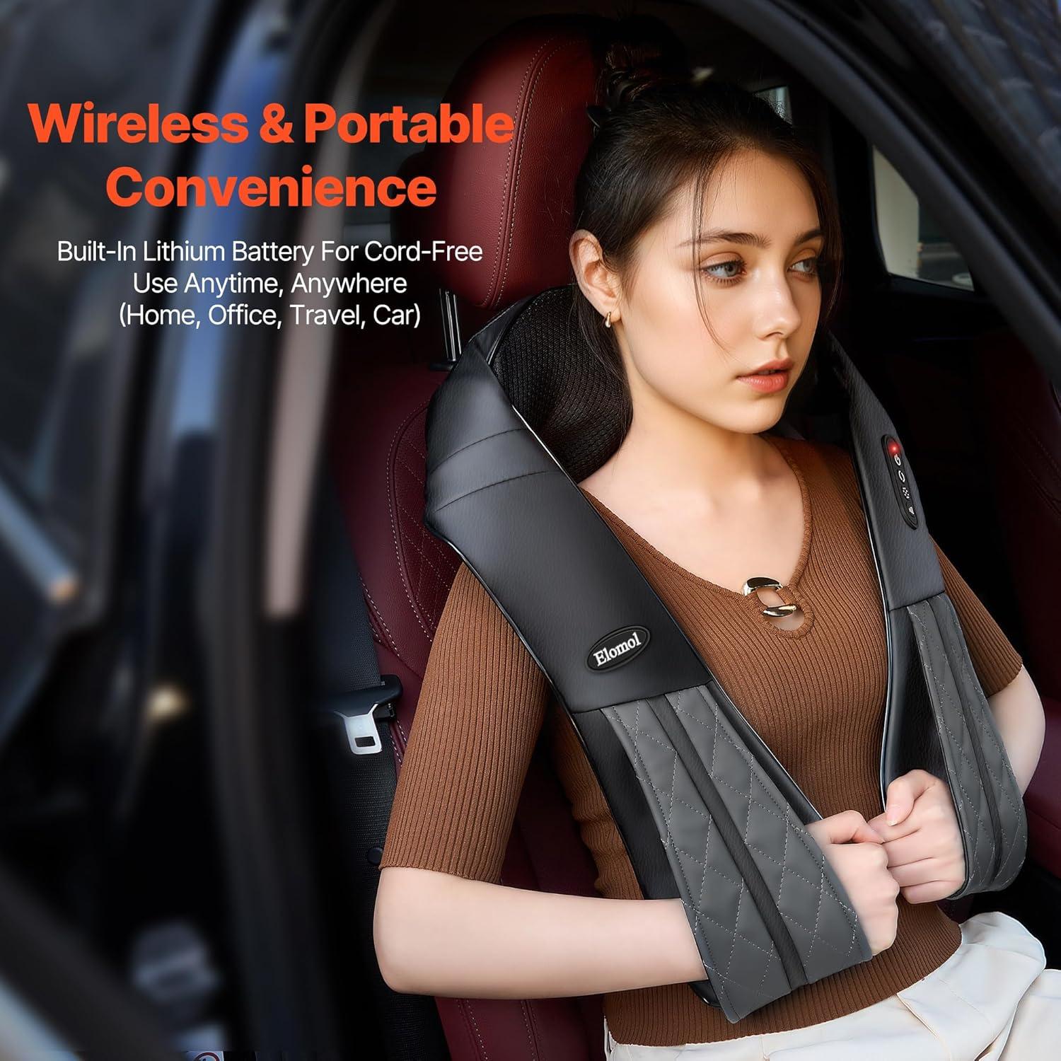 Masajeador de Cuello y Hombros Elomol 5D con Calor