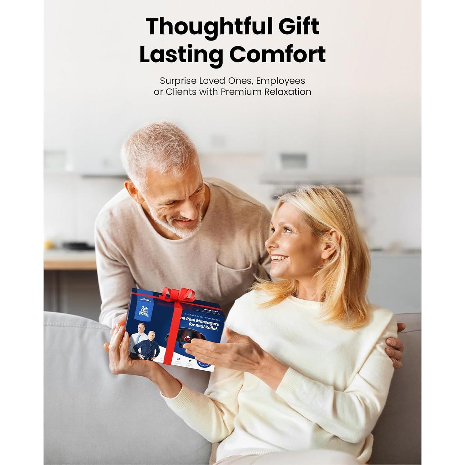 Masajeador de Cuello Shiatsu Bob y Brad 4D con Calor Relajante