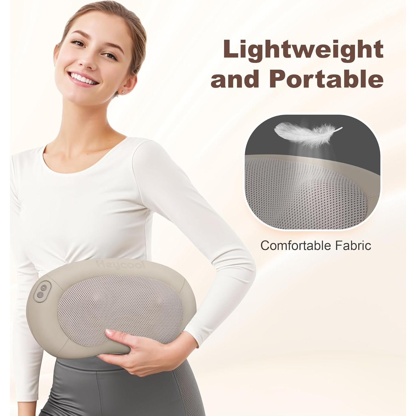 Masajeador de Espalda y Cuello Shiatsu Heycool HY-618 con Calor