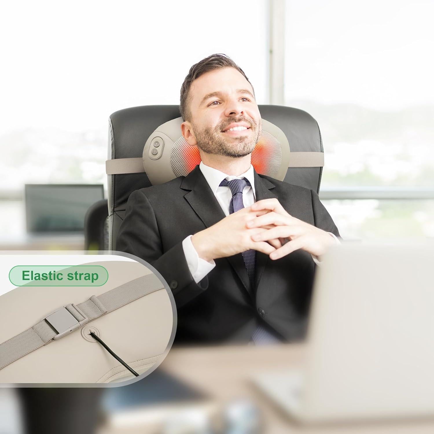 Masajeador de Espalda y Cuello Shiatsu Heycool HY-618 con Calor