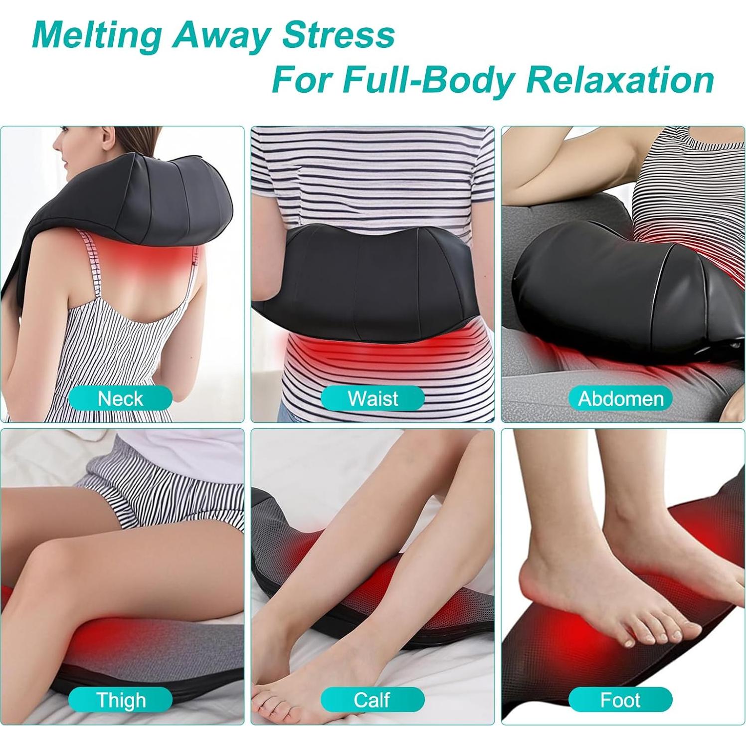 Masajeador de Espalda y Cuello GAXEZO Shiatsu con Calor 4D