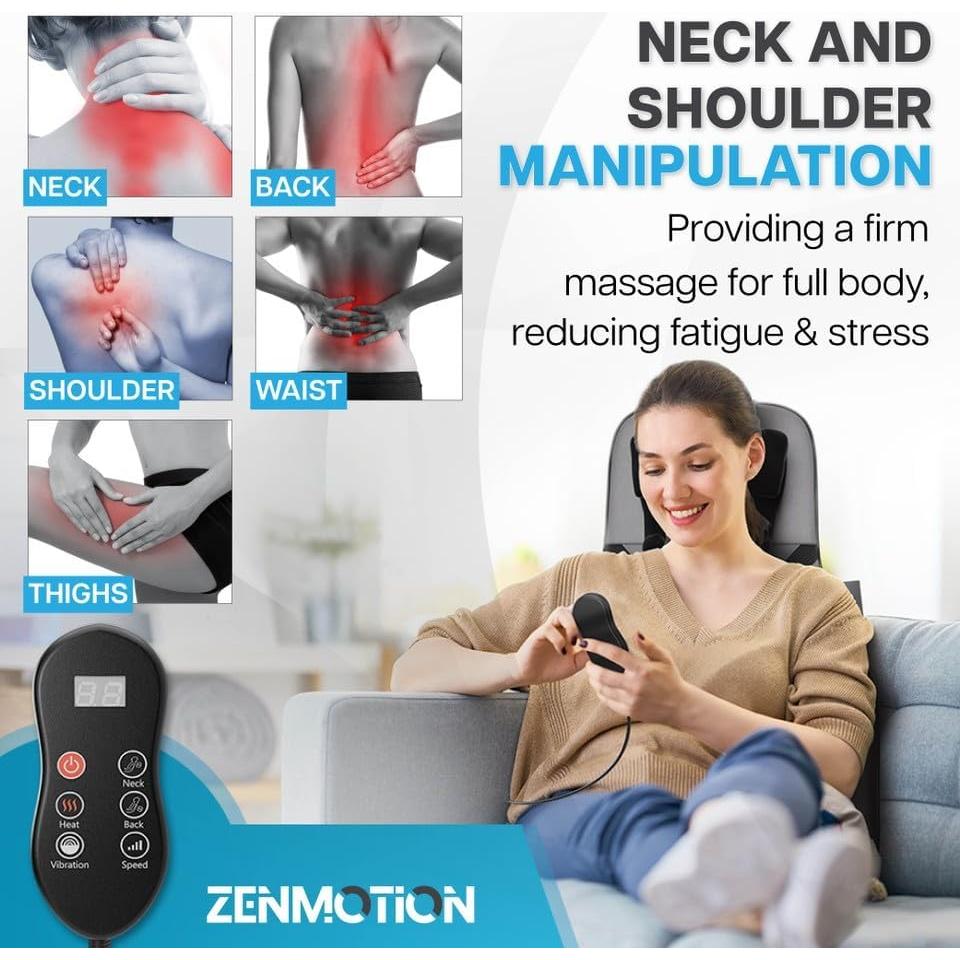 Masajeador de Espalda Shiatsu ZenMotion con Calor y Vibración