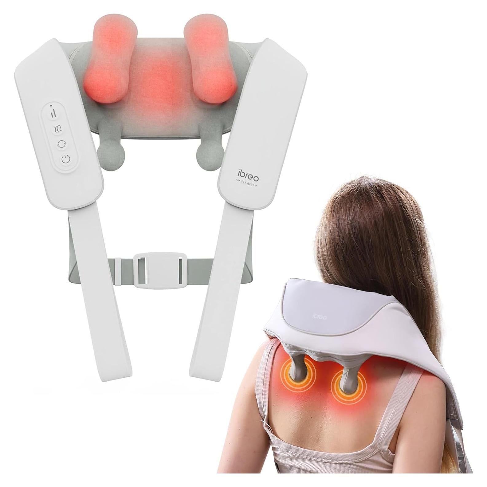 Masajeador de Cuello y Espalda Inalámbrico nibreo con Calor