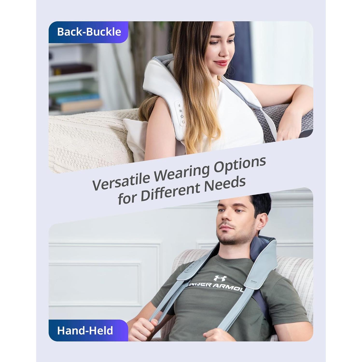 Masajeador de Cuello y Espalda Inalámbrico nibreo con Calor