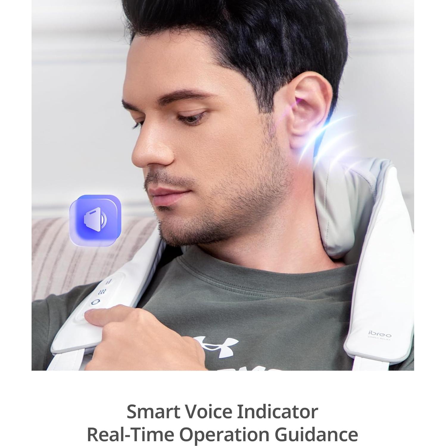 Masajeador de Cuello y Espalda Inalámbrico nibreo con Calor