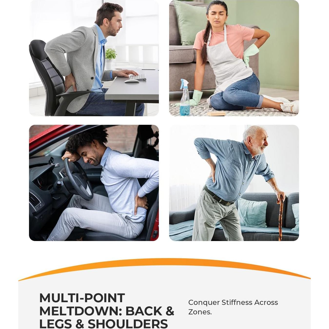 Masajeador de Espalda Shiatsu CooCoCo con Calor 4D