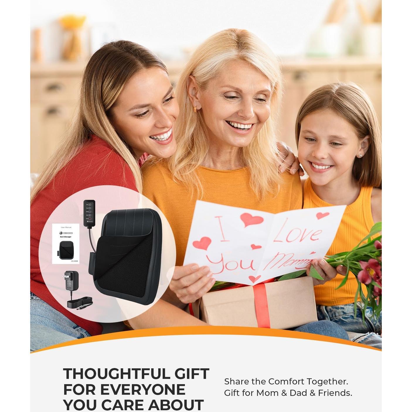 Masajeador de Espalda Shiatsu CooCoCo con Calor 4D