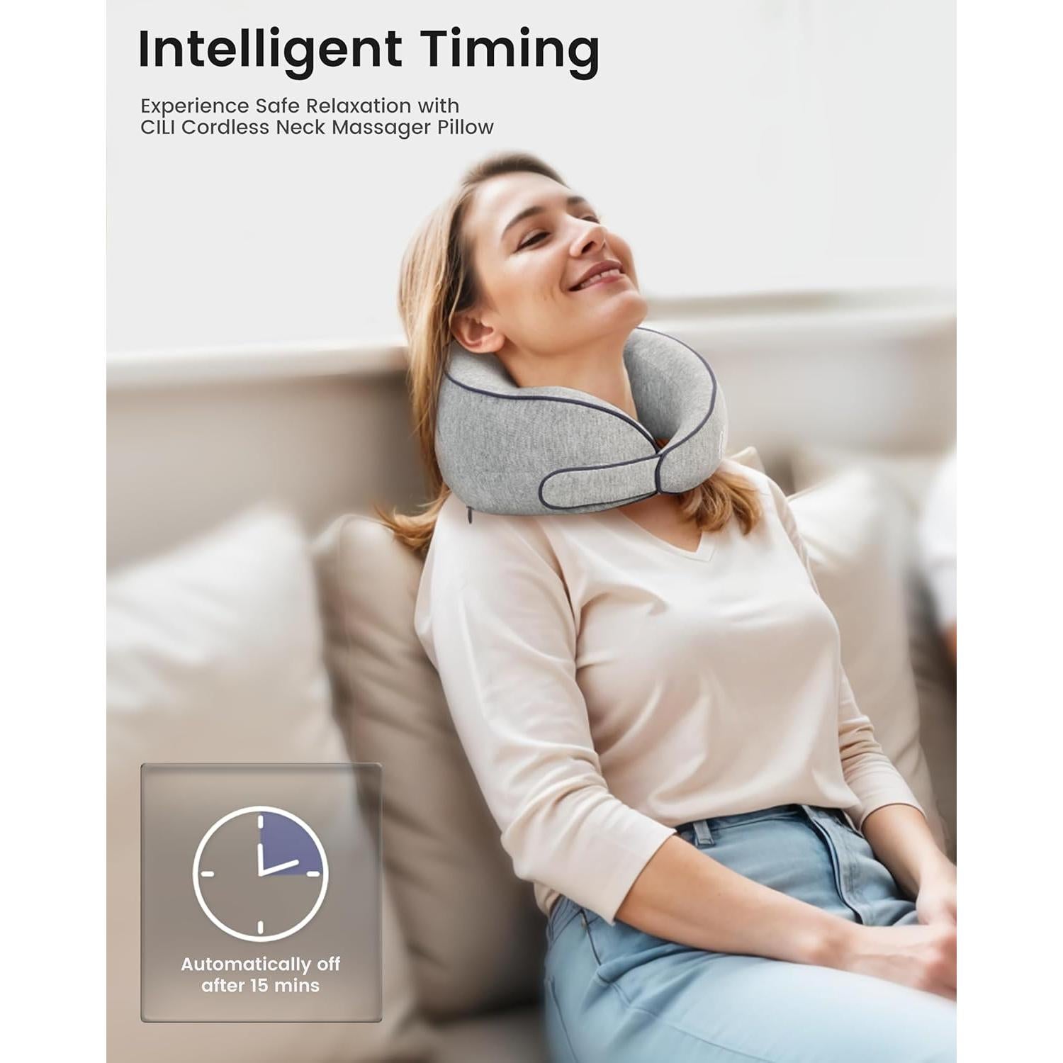 Masajeador de Cuello Inalámbrico CILI CL-6476 con Calor 2500mAh