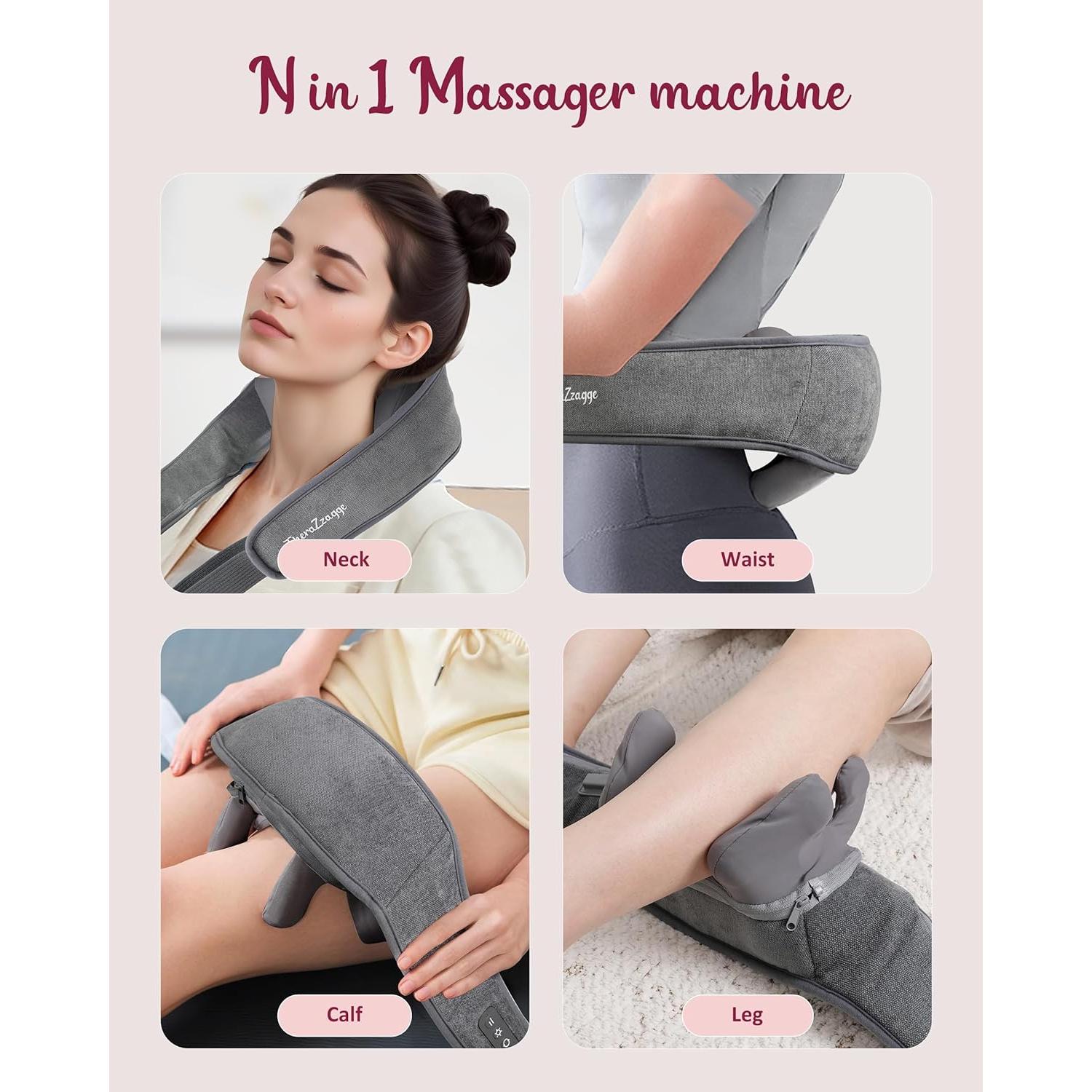 Masajeador de Cuello Inalámbrico THERAZZAGGE 6D con Calor