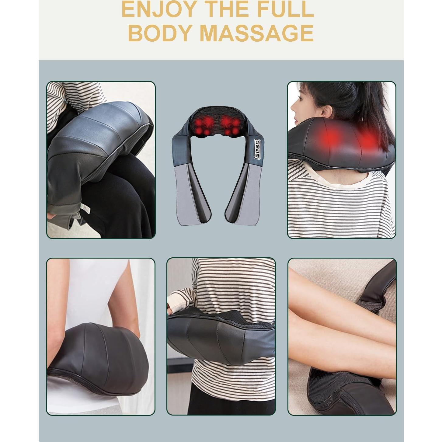 Masajeador de Cuello Shiatsu Helphier con Calor y Amasado