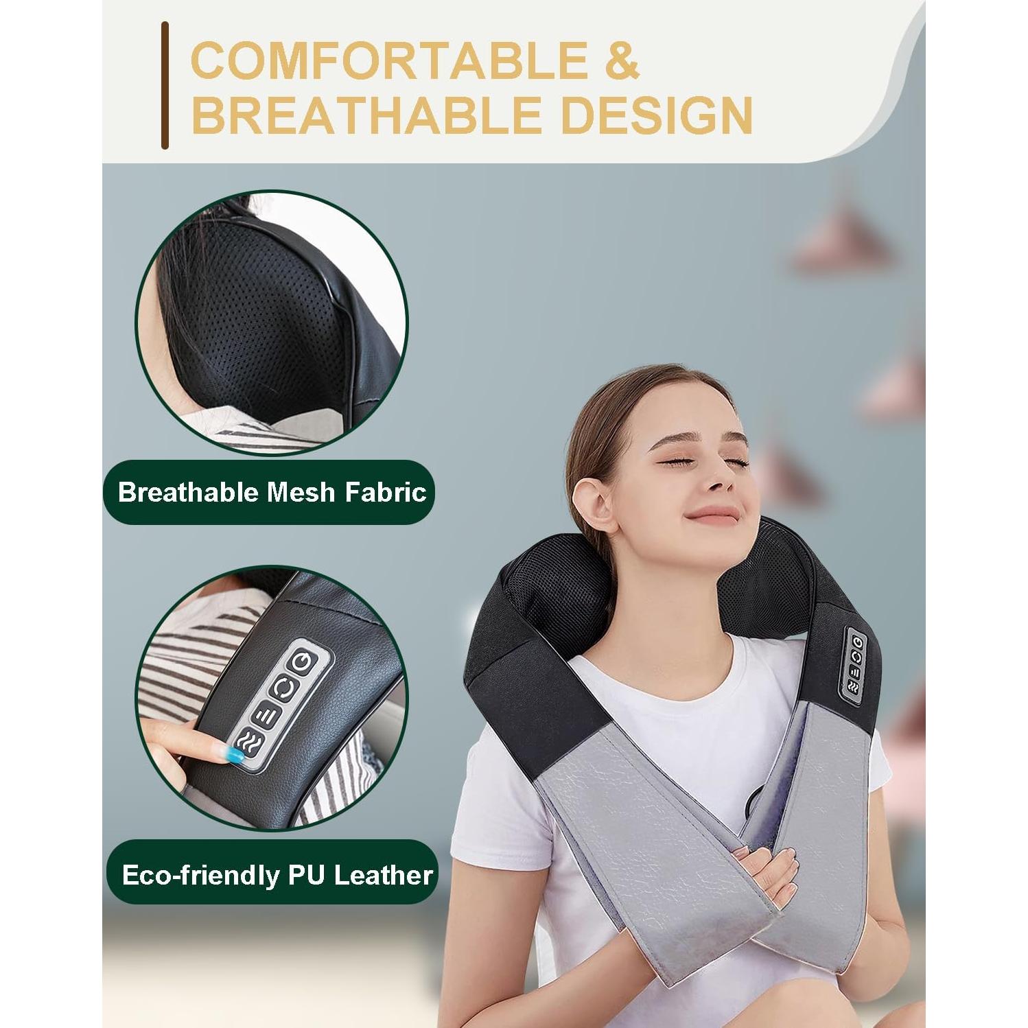 Masajeador de Cuello Shiatsu Helphier con Calor y Amasado